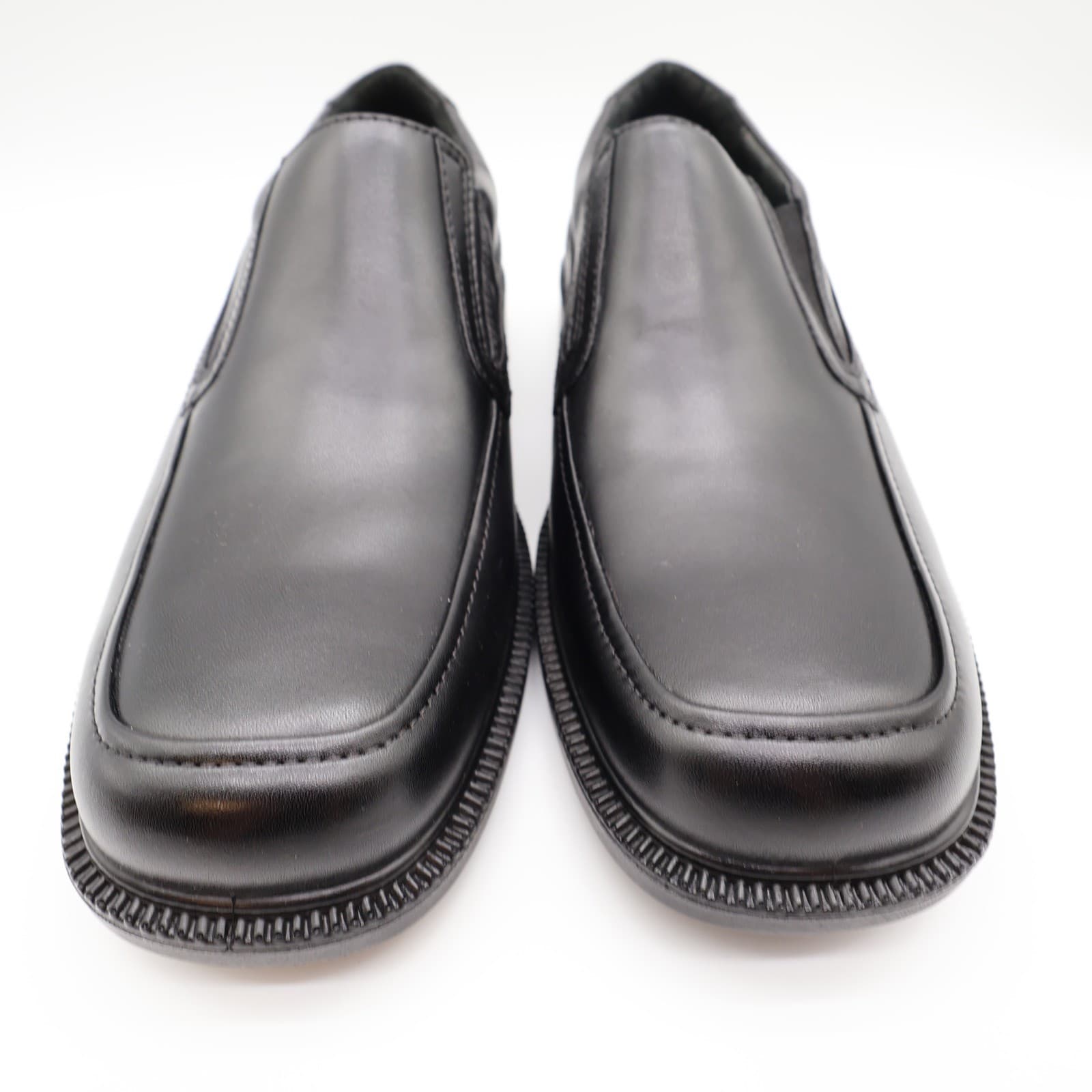 Hush Puppies Men's 10.5 Black Leather Waterproof Slip-On Loafers - Thumbnail 4