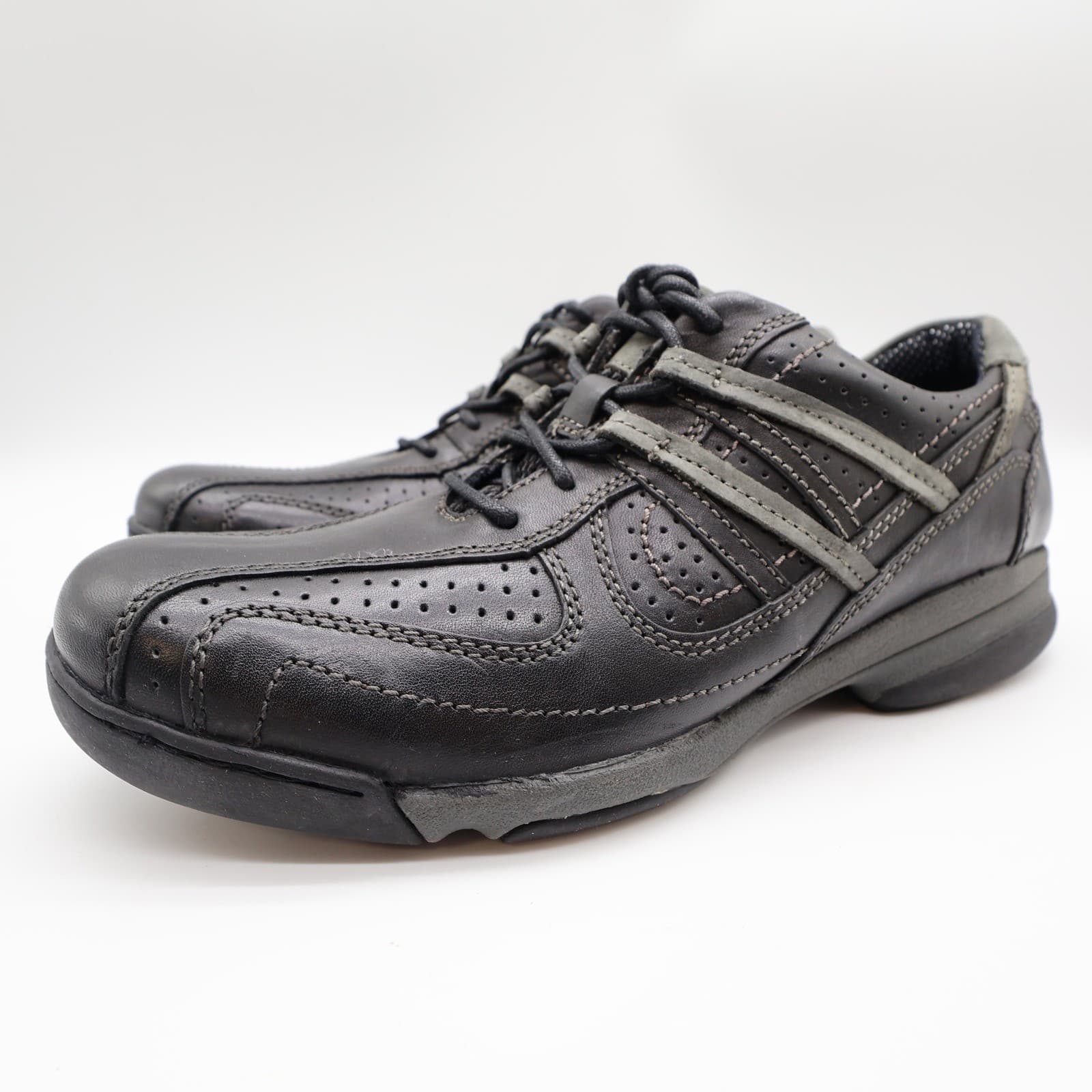 Hush Puppies Men's 9 Black Leather Comfort Walking Shoes H101169 NOS - Thumbnail 3