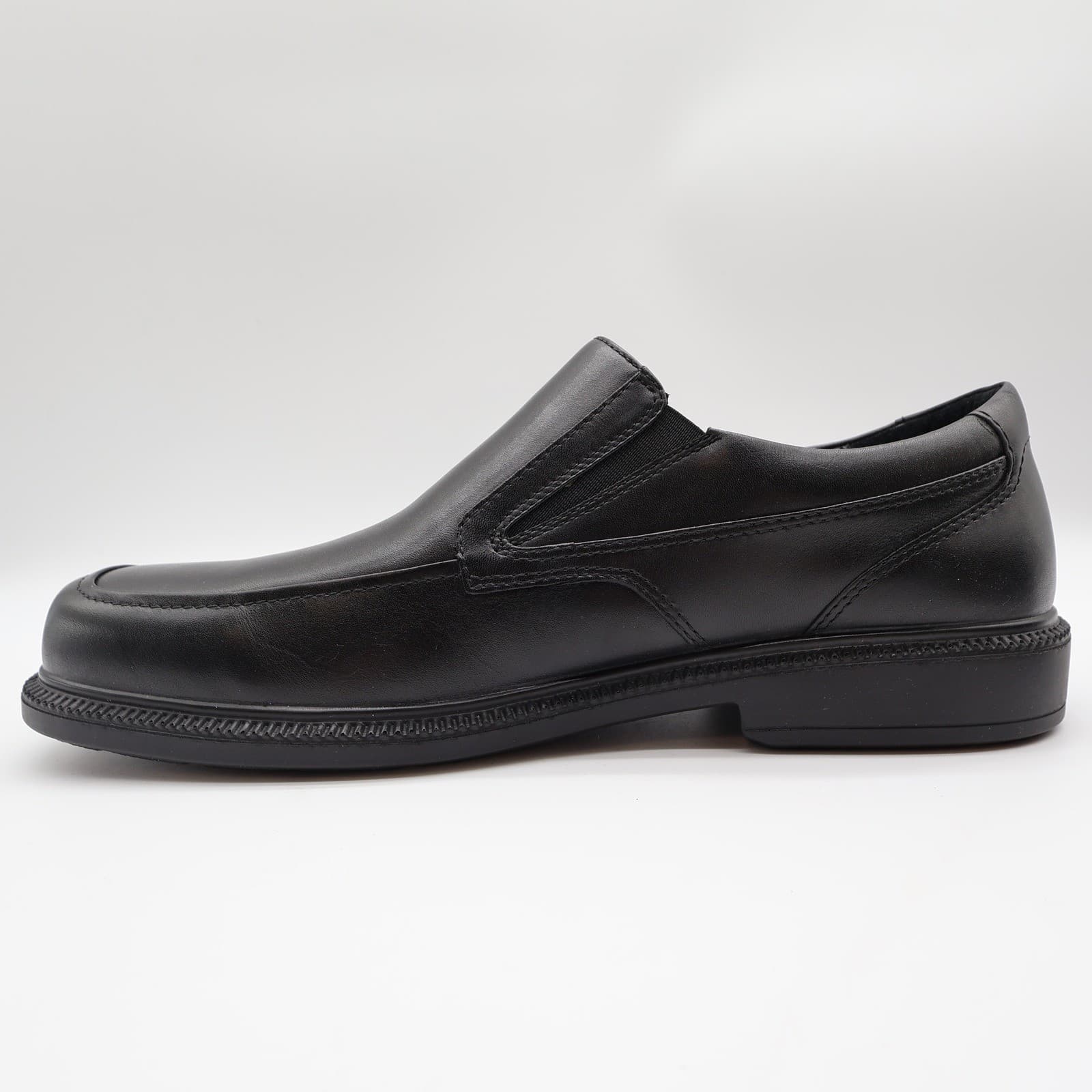 Hush Puppies Leverage Men's 12W Black Leather Waterproof Slip-On Shoes - Thumbnail 11