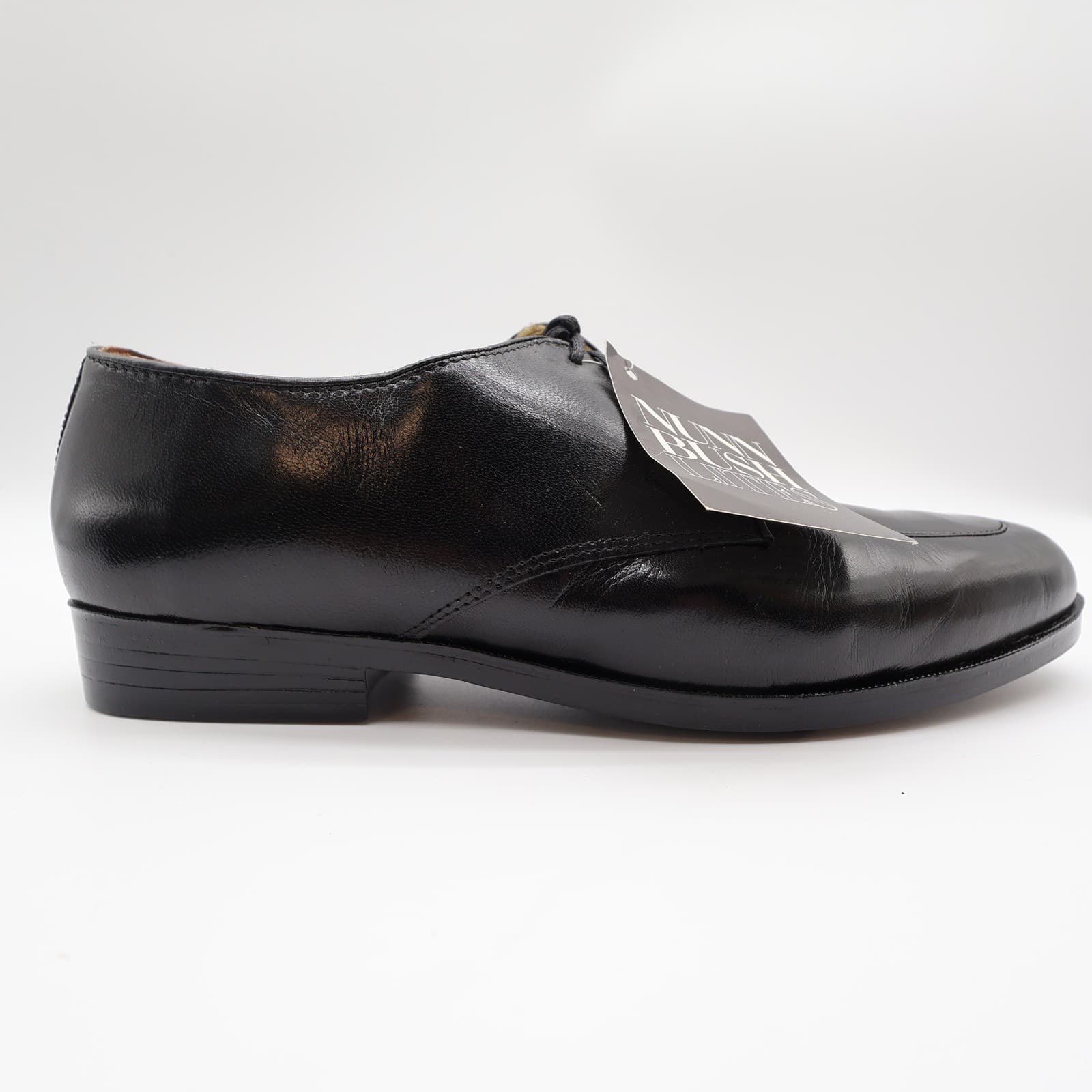Nunn Bush Apron Toe Oxford Dress Shoes Mens 8 Black Leather Vintage. NOS - Thumbnail 14