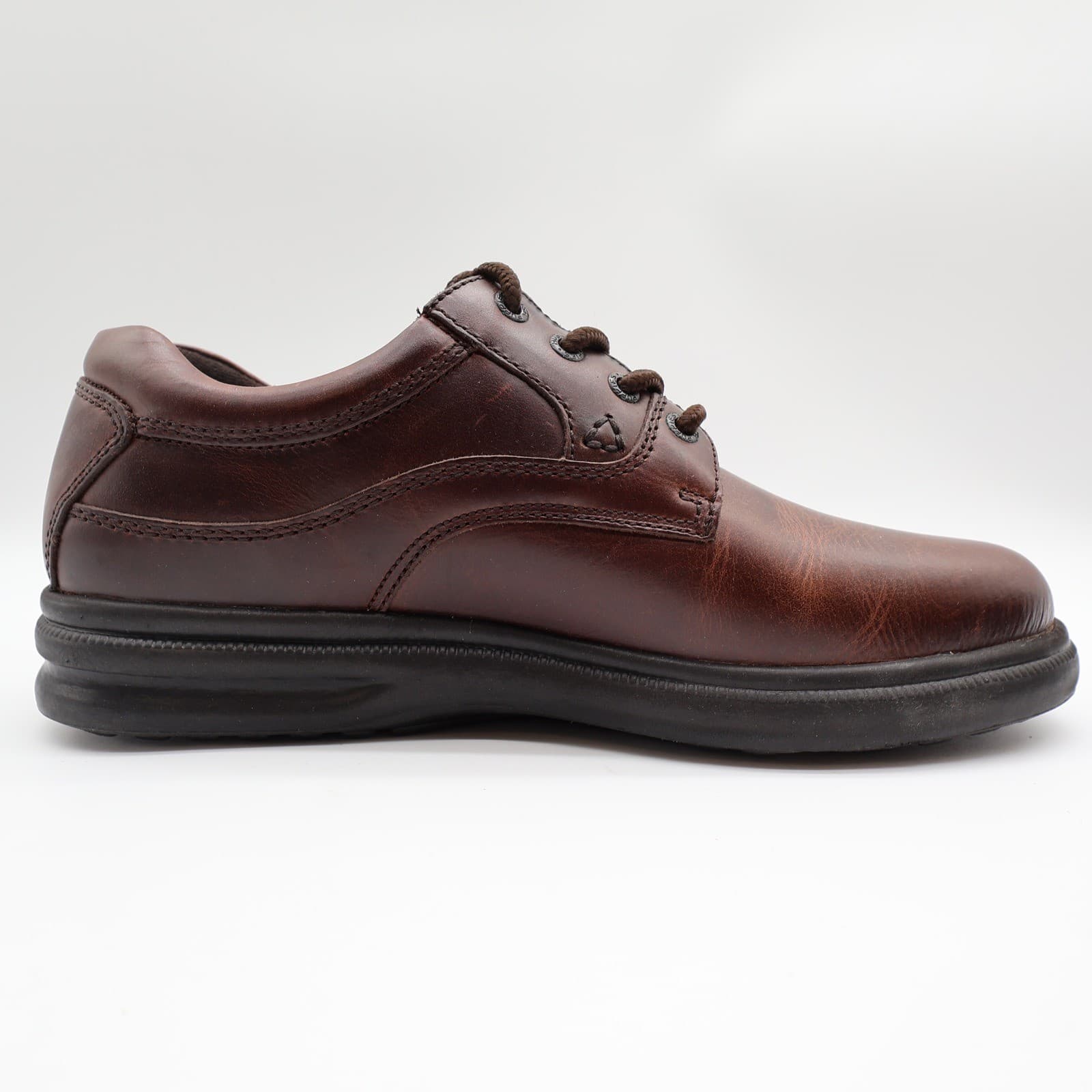 Hush Puppies Glen Men's 9.5 Brown Leather Comfort Casual Oxford Shoes - Thumbnail 10