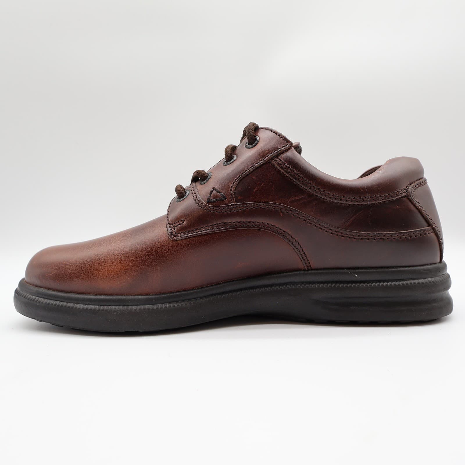 Hush Puppies Glen Men's 9.5 Brown Leather Comfort Casual Oxford Shoes - Thumbnail 13