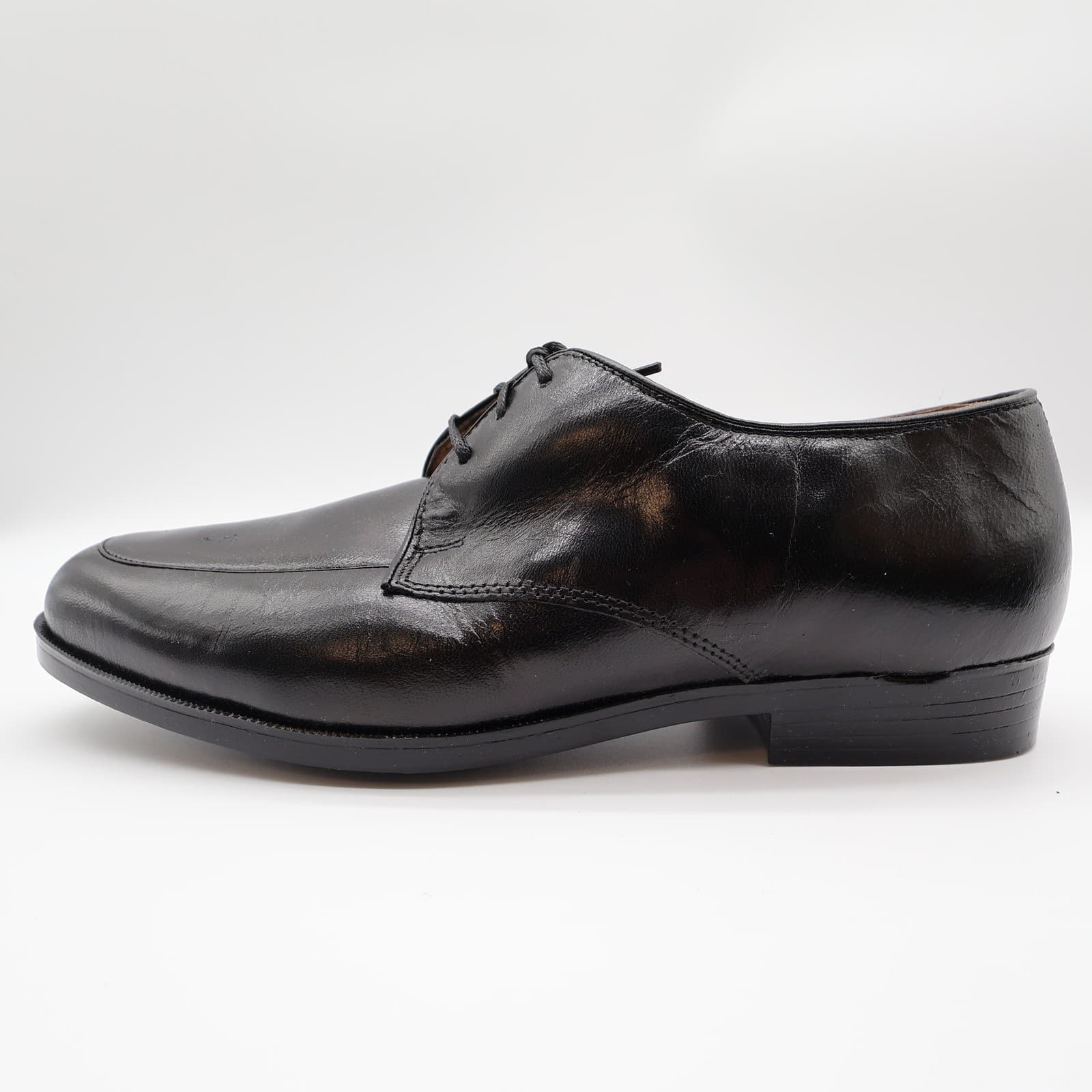 Nunn Bush Apron Toe Oxford Dress Shoes Mens 8 Black Leather Vintage. NOS - Thumbnail 13