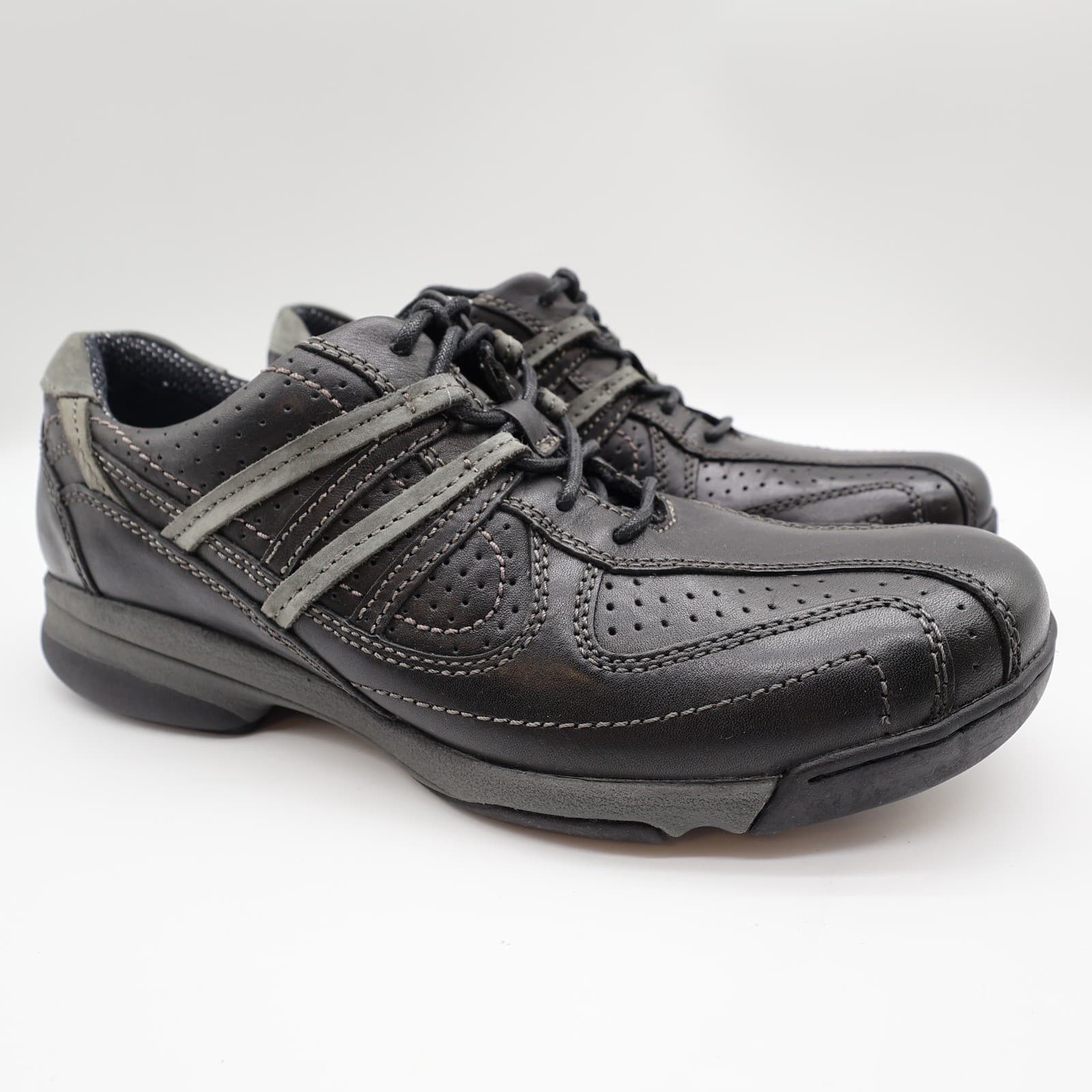 Hush Puppies Men's 9 Black Leather Comfort Walking Shoes H101169 NOS - Thumbnail 2