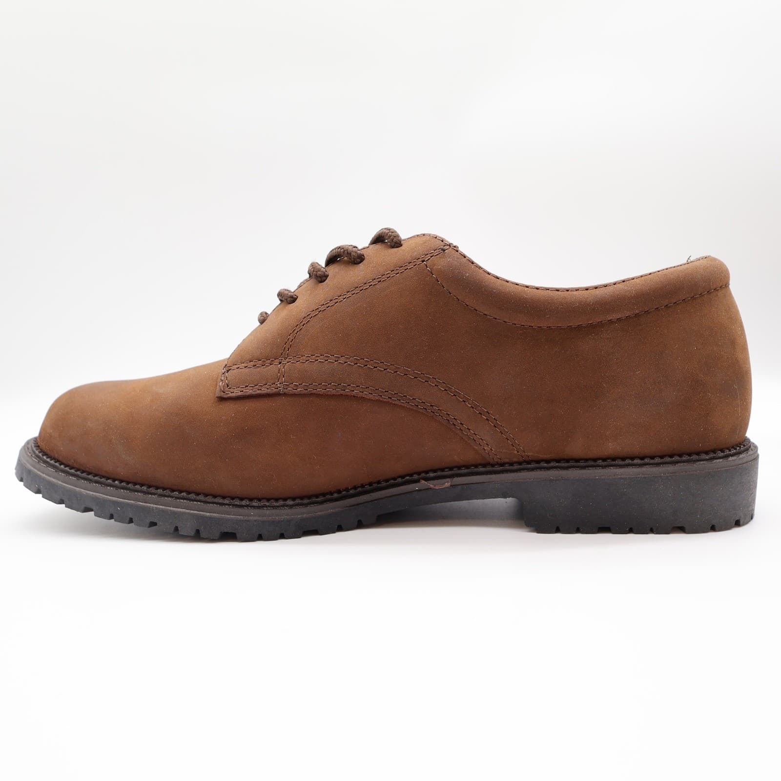 Nunn Bush 90s Vintage Brown Oiled Leather Bucks Oxford Mens 10.5 Wide - Thumbnail 11