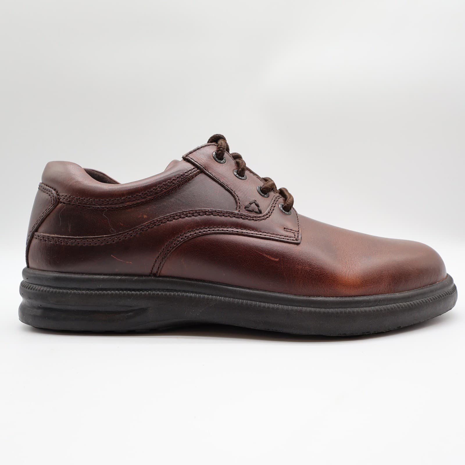 Hush Puppies Glen Men's 9.5 Brown Leather Comfort Casual Oxford Shoes - Thumbnail 12