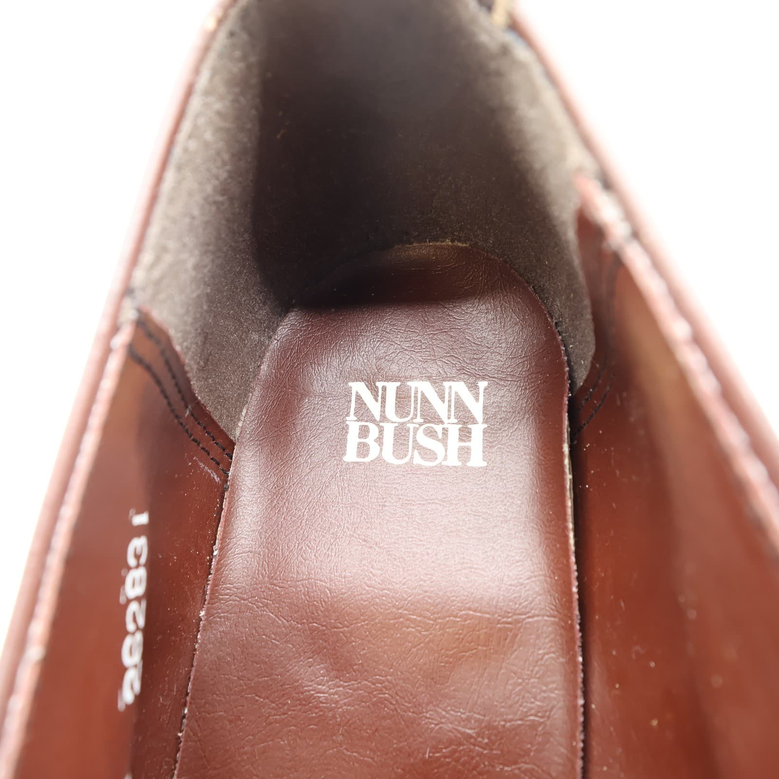 Nunn Bush Bristol Derby Dress Shoes Mens 10 D Mahogany Leather 0704 NOS - Thumbnail 14
