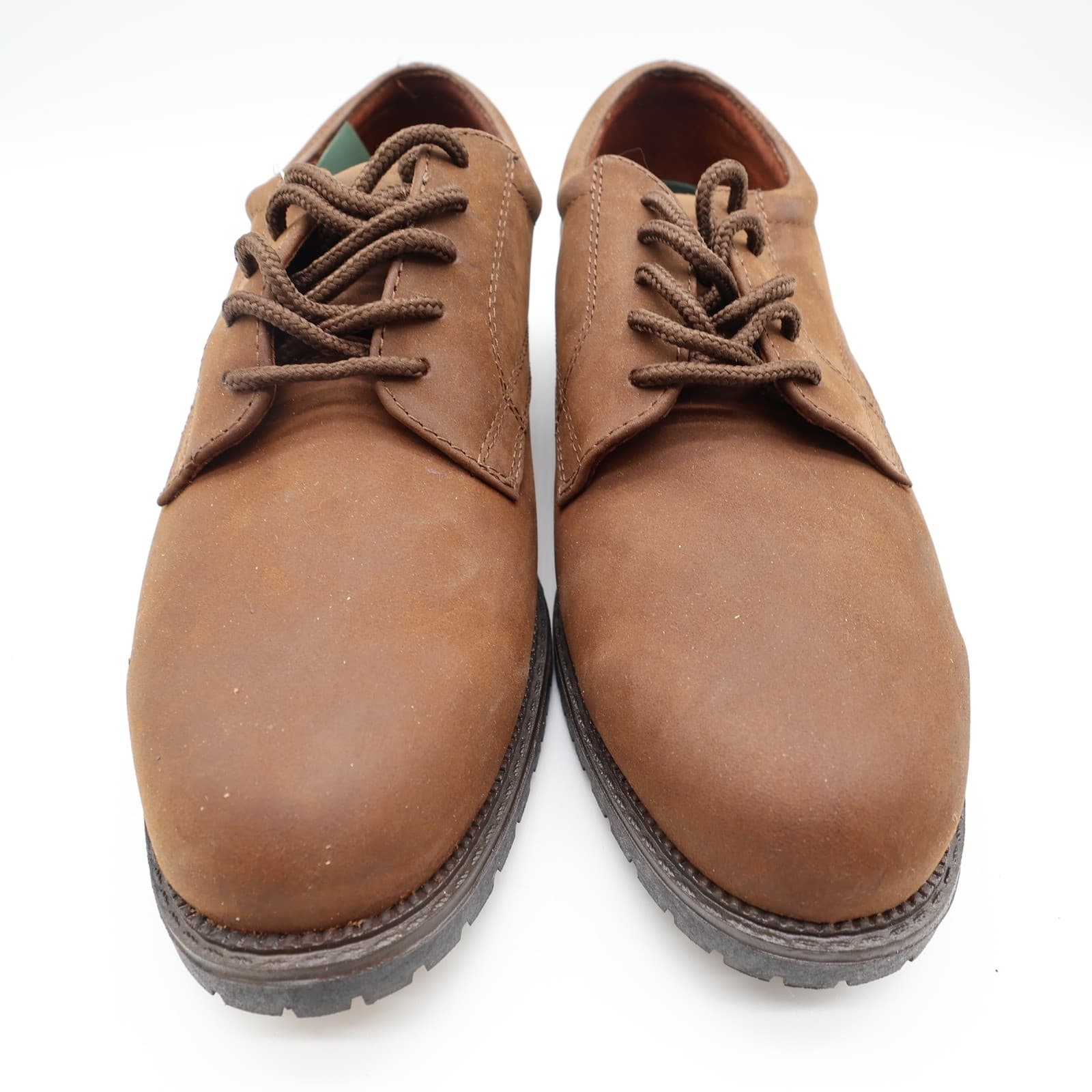 Nunn Bush 90s Vintage Brown Oiled Leather Bucks Oxford Mens 10.5 Wide - Thumbnail 4