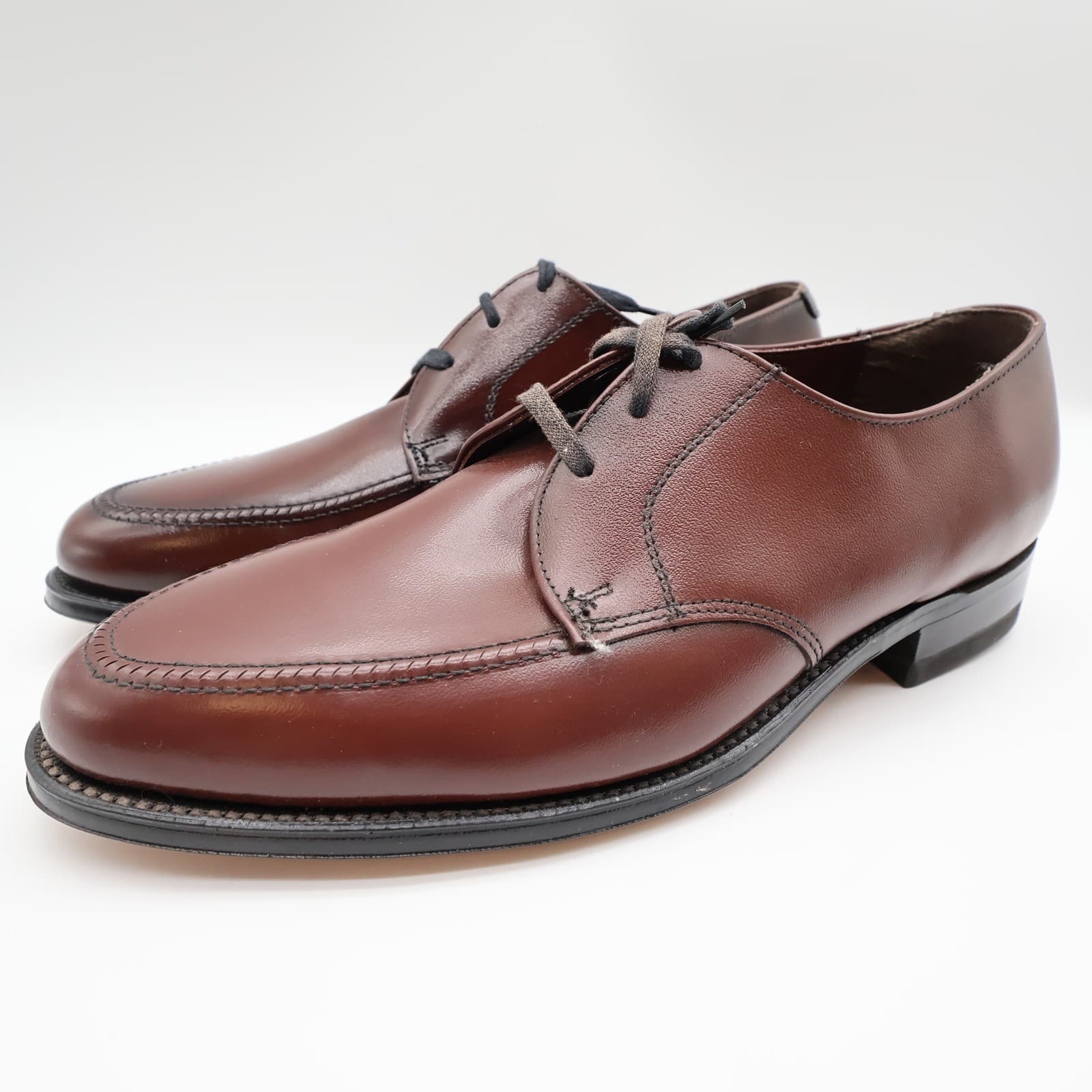 Nunn Bush Bristol Derby Dress Shoes Mens 10 D Mahogany Leather 0704 NOS - Thumbnail 3