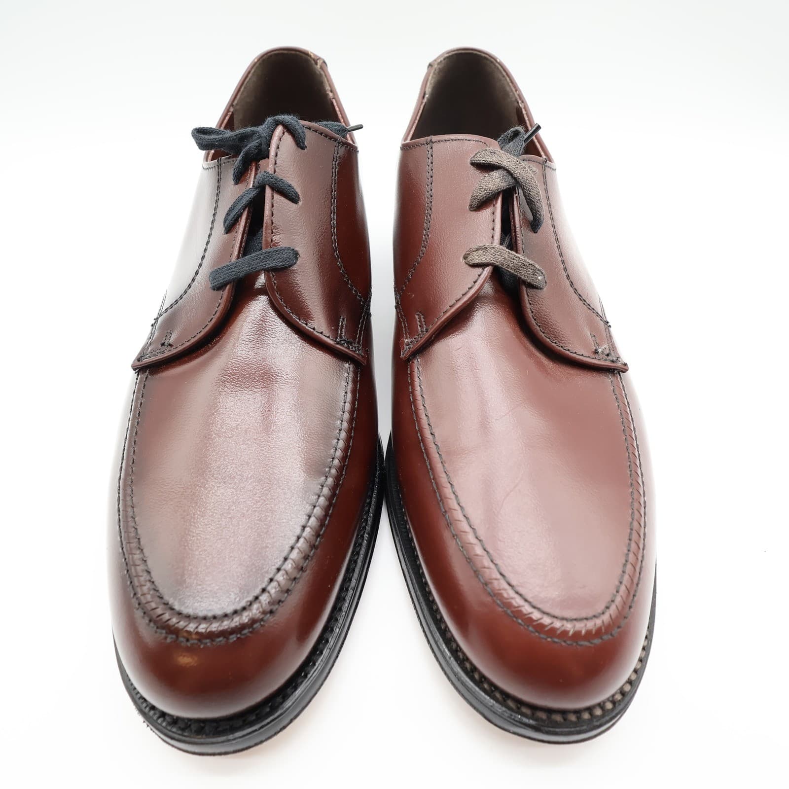 Nunn Bush Bristol Derby Dress Shoes Mens 10 D Mahogany Leather 0704 NOS - Thumbnail 4