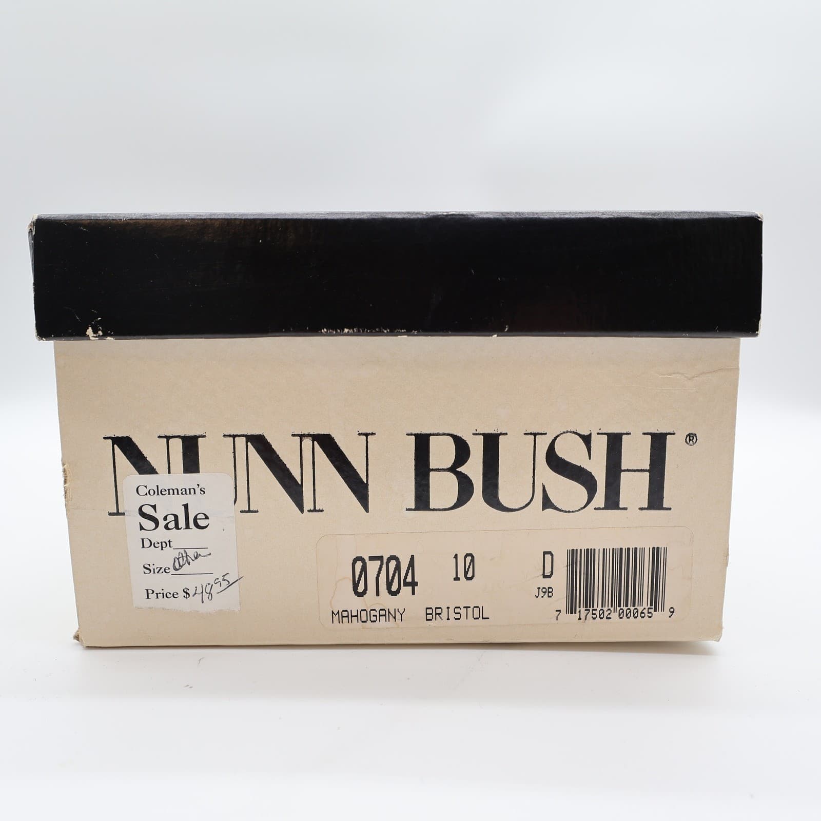 Nunn Bush Bristol Derby Dress Shoes Mens 10 D Mahogany Leather 0704 NOS - Thumbnail 8