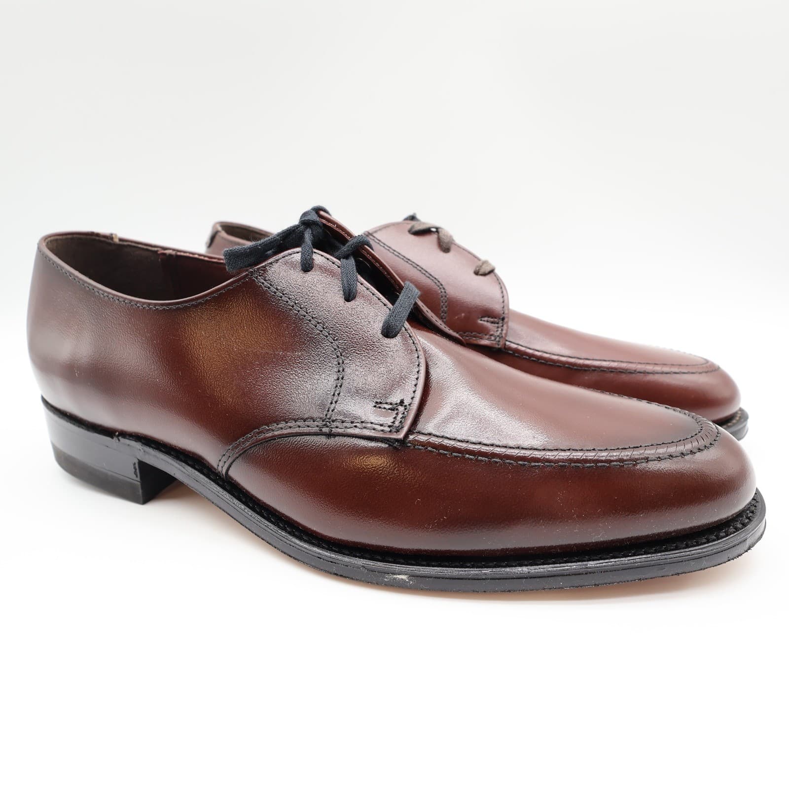Nunn Bush Bristol Derby Dress Shoes Mens 10 D Mahogany Leather 0704 NOS - Thumbnail 2