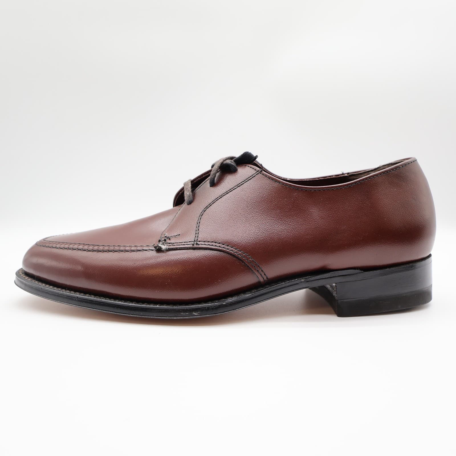 Nunn Bush Bristol Derby Dress Shoes Mens 10 D Mahogany Leather 0704 NOS - Thumbnail 11