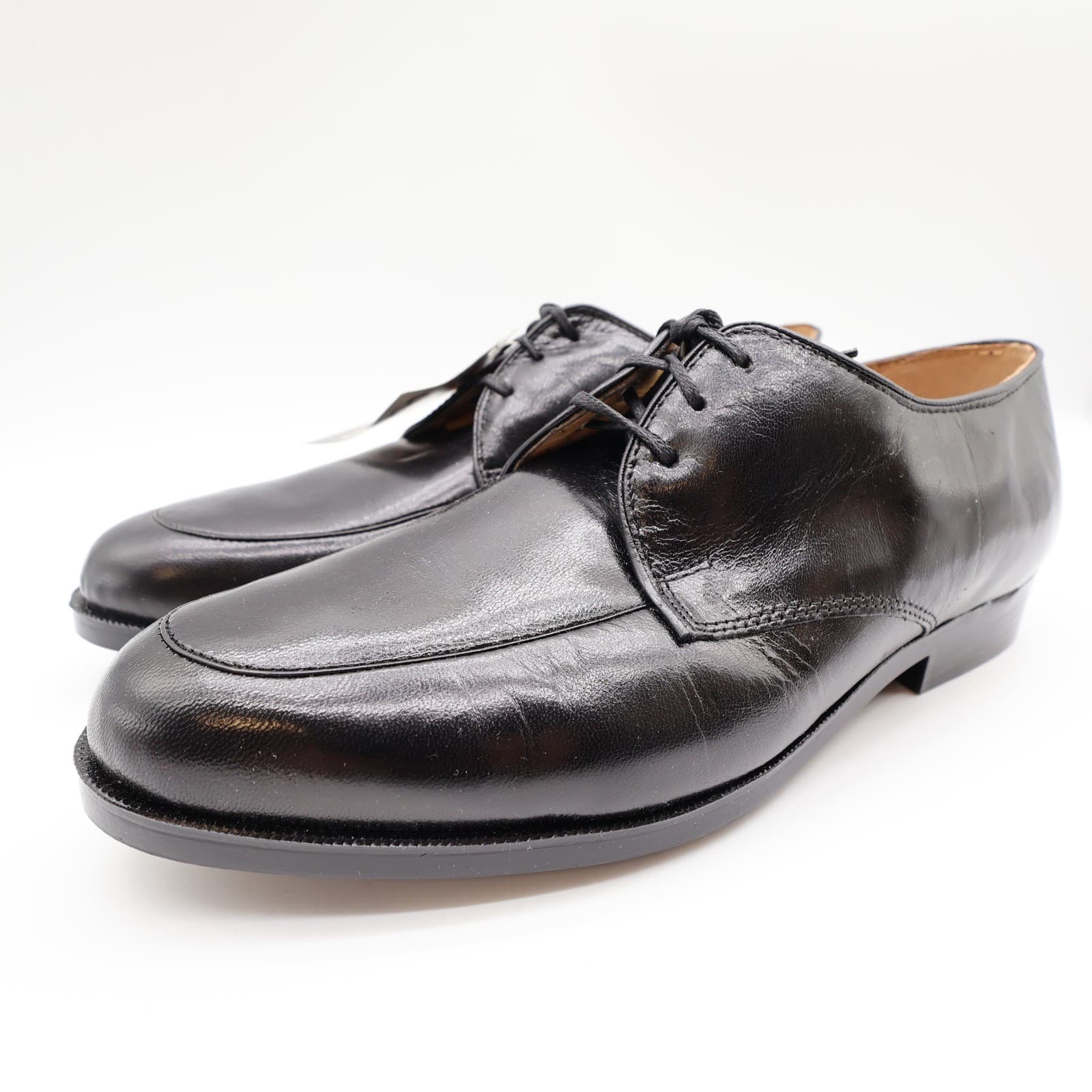 Nunn Bush Apron Toe Oxford Dress Shoes Mens 8 Black Leather Vintage. NOS - Thumbnail 3
