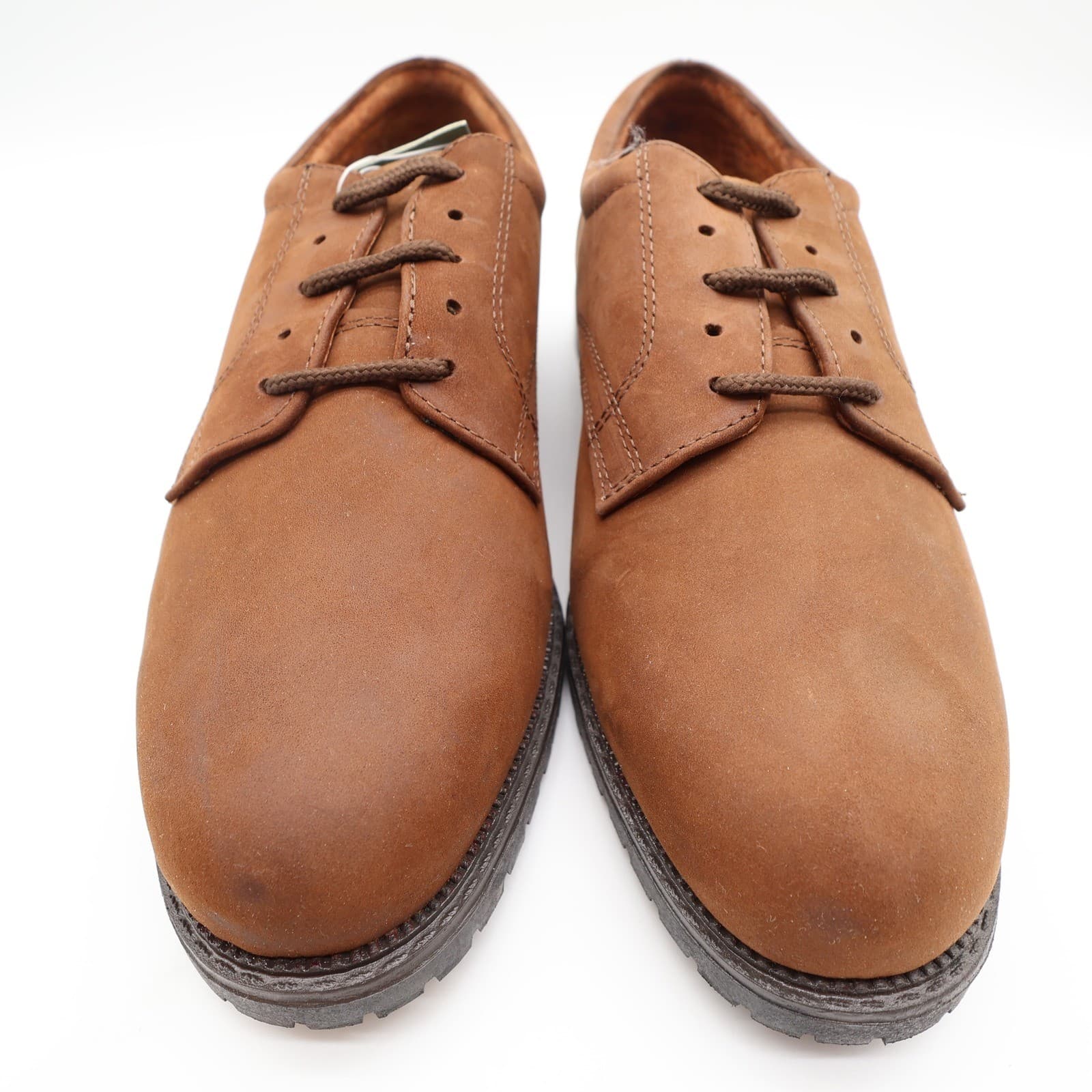 Nunn Bush Brown Leather Oxford Shoes Mens 10.5 Vintage 90s NOS - Thumbnail 4