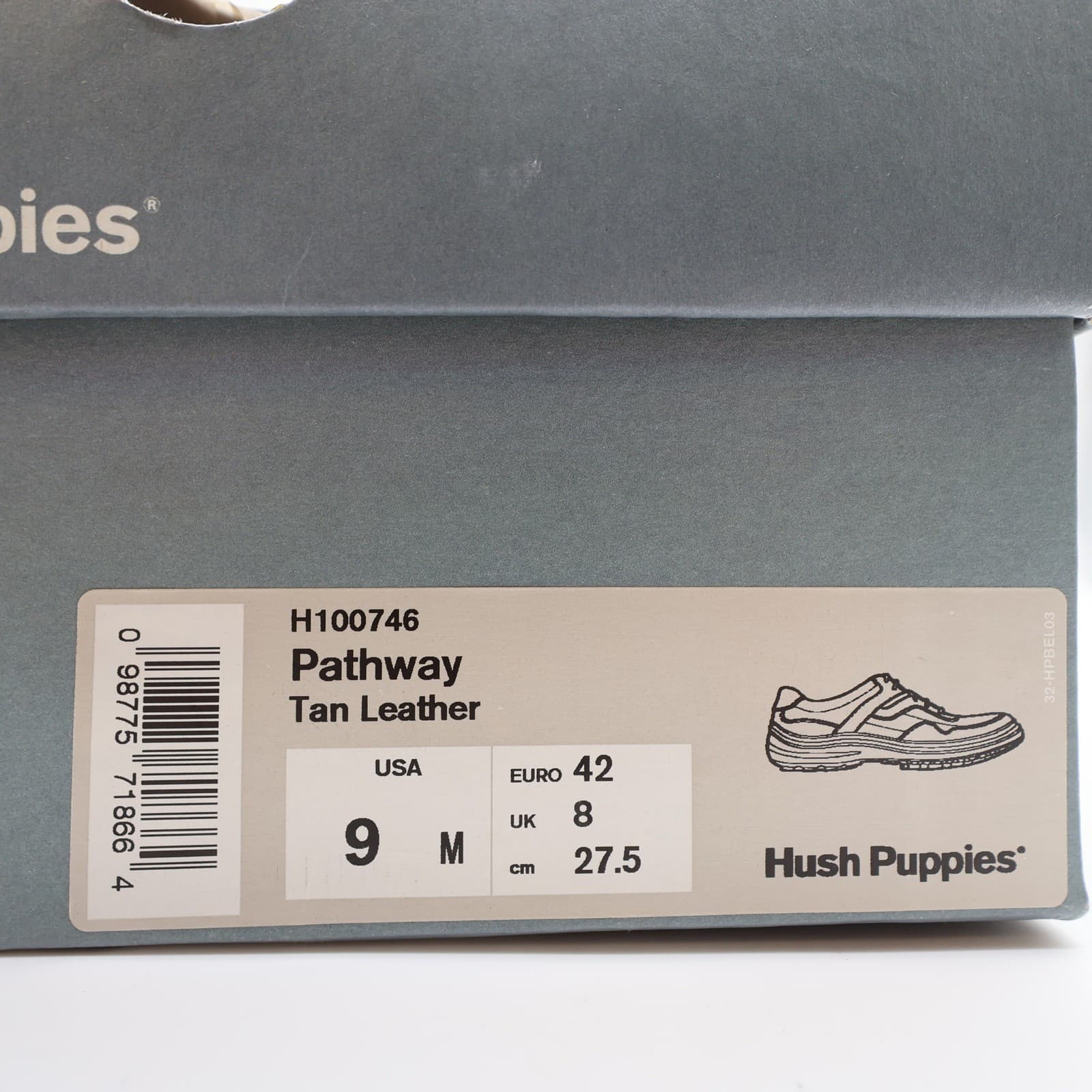 Hush Puppies Pathway Oxford 9 Tan Leather Comfort Vintage Y2K NOS - Thumbnail 8