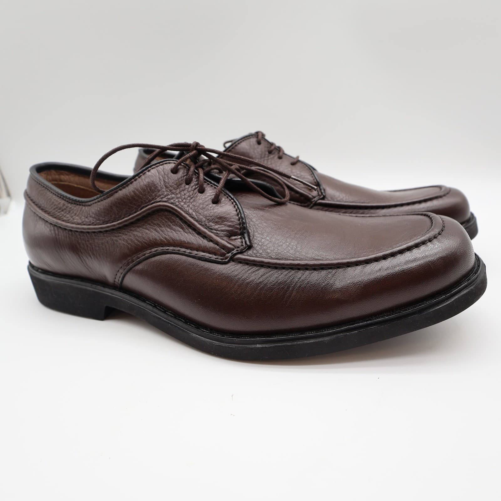 Hush Puppies Tribute Oxford Mens 10 Dark Brown Leather Dress Shoe 16408 New - Thumbnail 2