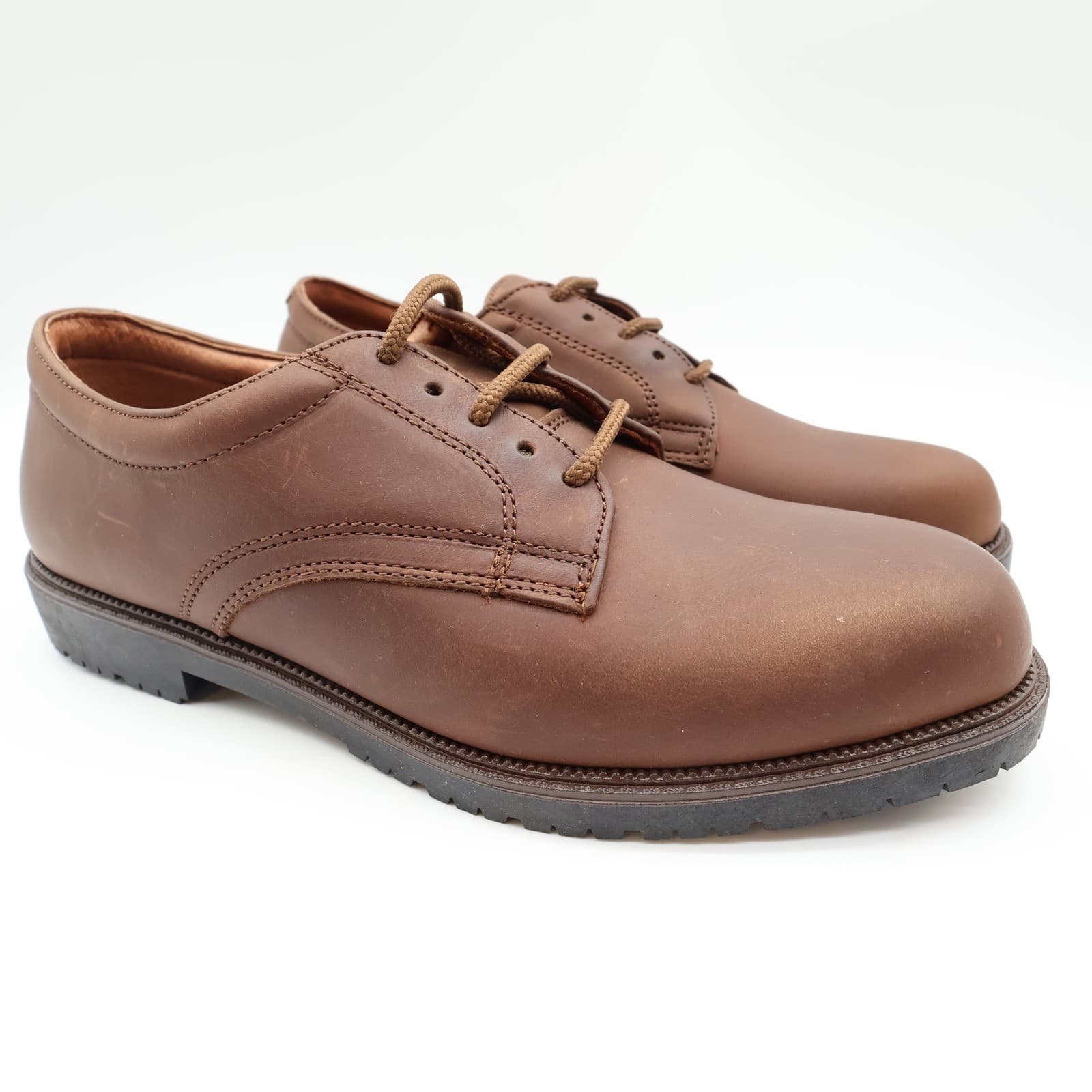 Nunn Bush Brown Leather Oxford Shoes Mens 9 Comfort Vintage 90s - Thumbnail 2