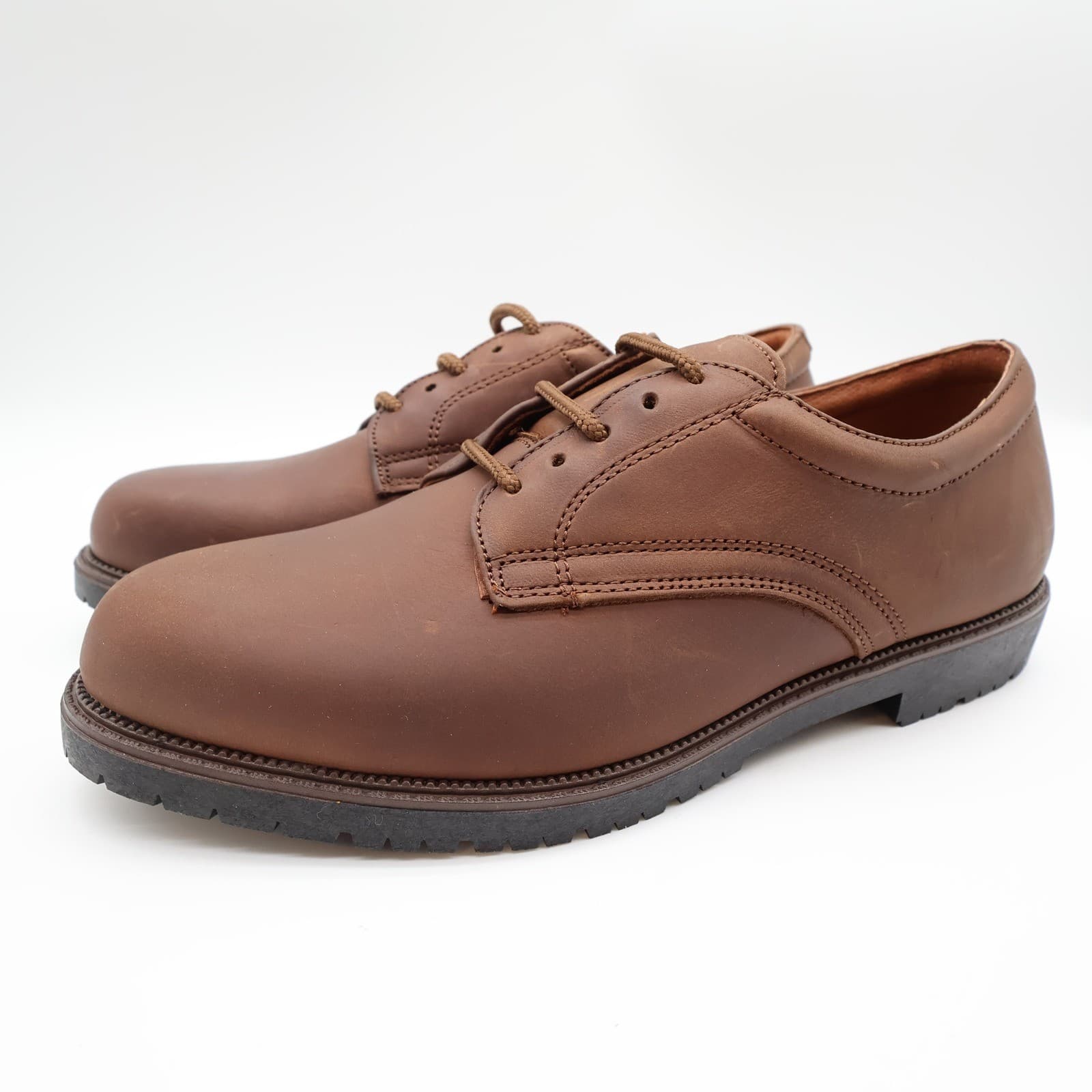 Nunn Bush Brown Leather Oxford Shoes Mens 9 Comfort Vintage 90s - Thumbnail 3