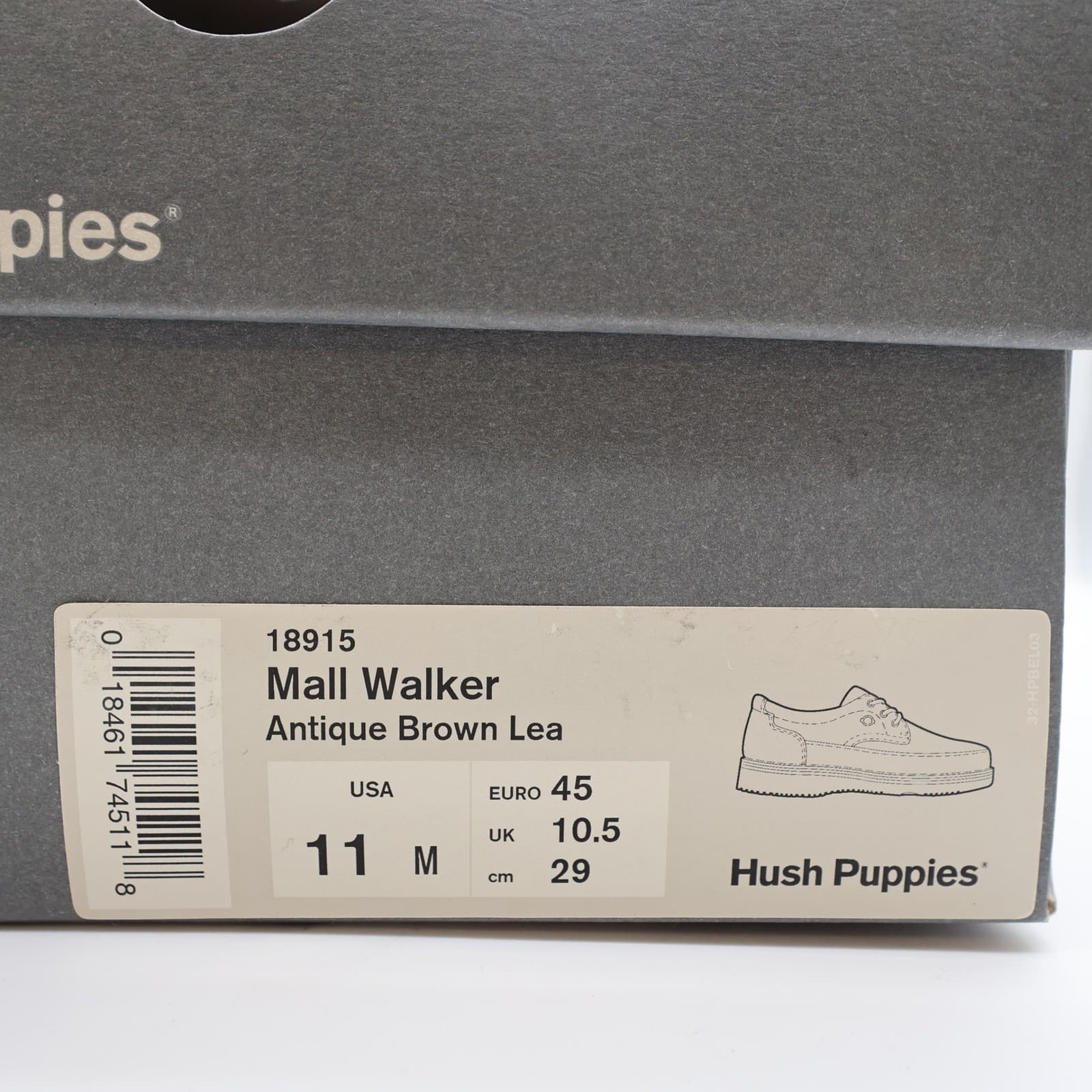 Hush Puppies Mall Walker Men's 11 Brown Leather Comfort Oxford Shoes - Thumbnail 8