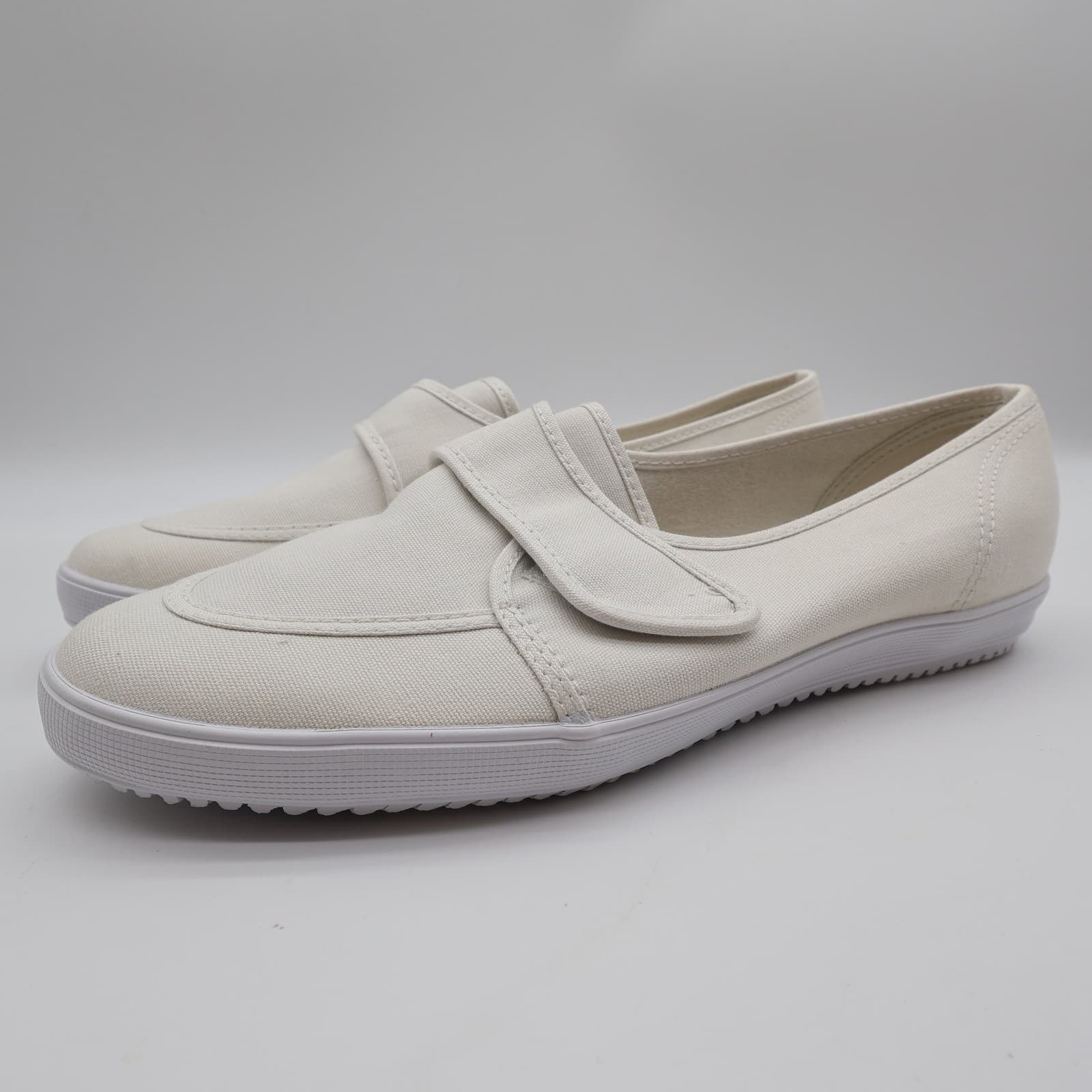 Grasshoppers Skipjack II Women's Sneakers 10 White Canvas Slip-On Y2K - Thumbnail 3