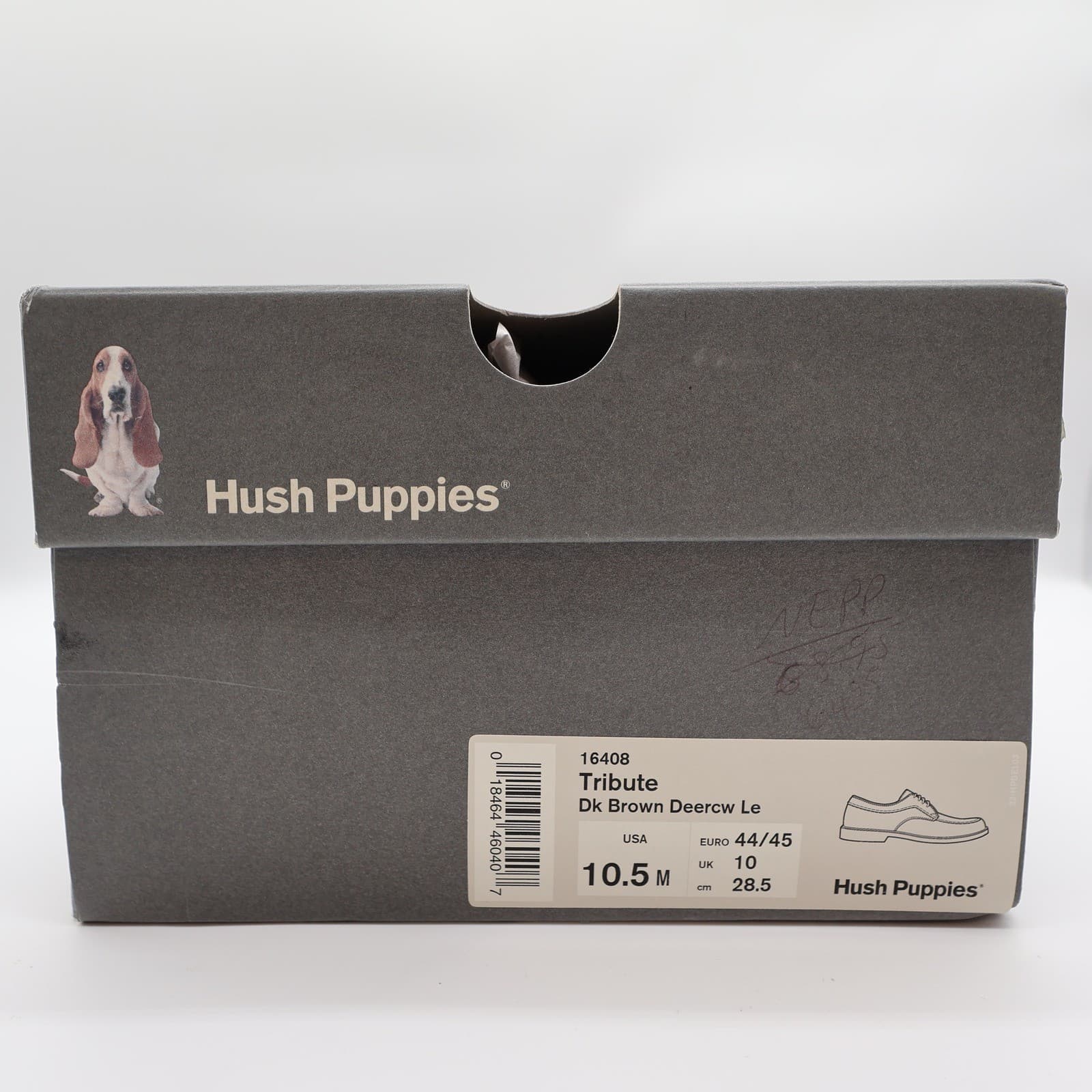 Hush Puppies Tribute Oxford Mens 10.5 Dark Brown Leather 16408 Dress Shoes - Thumbnail 8