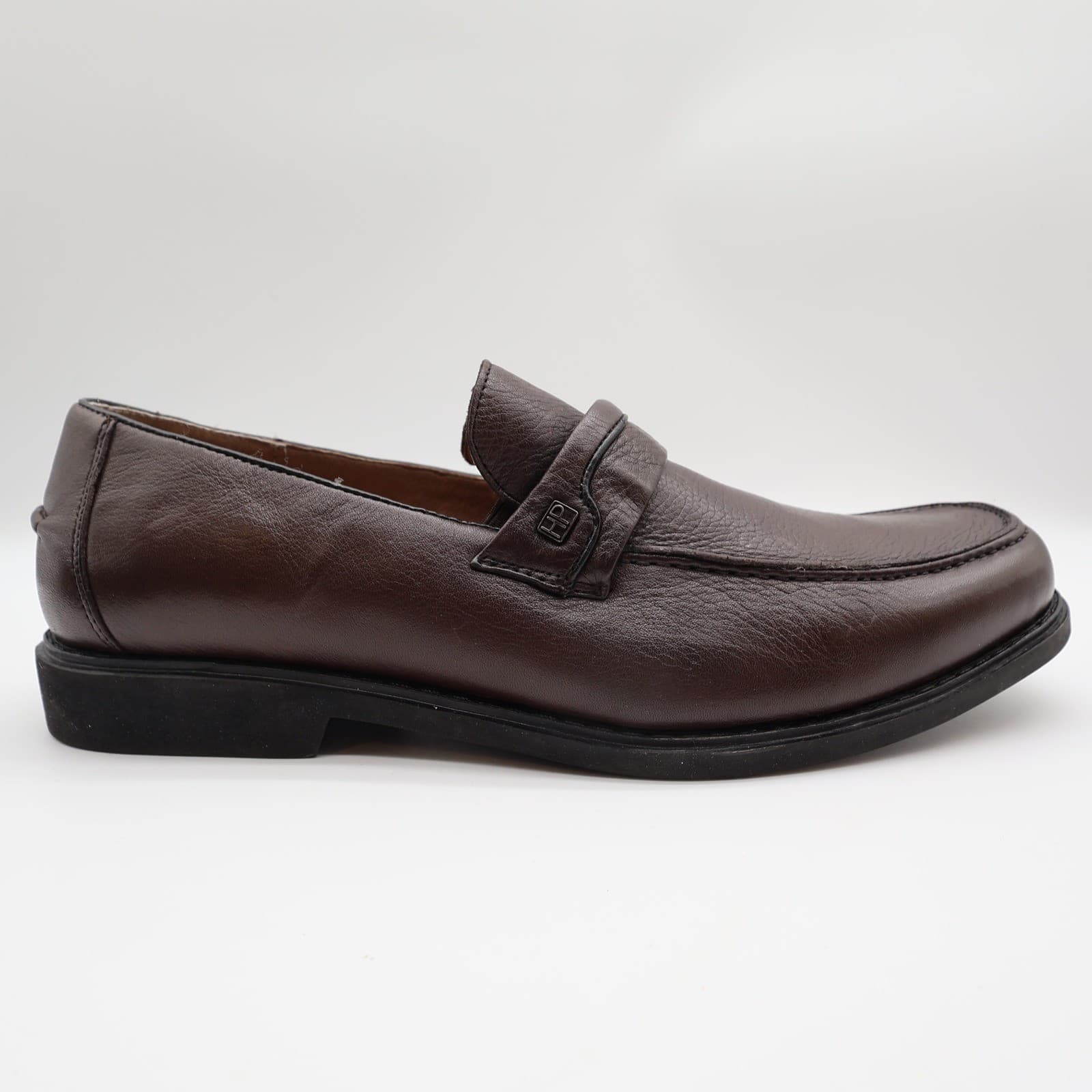 Hush Puppies Legend Loafers Mens 12 EW Brown Leather Slip On Comfort NIB - Thumbnail 13