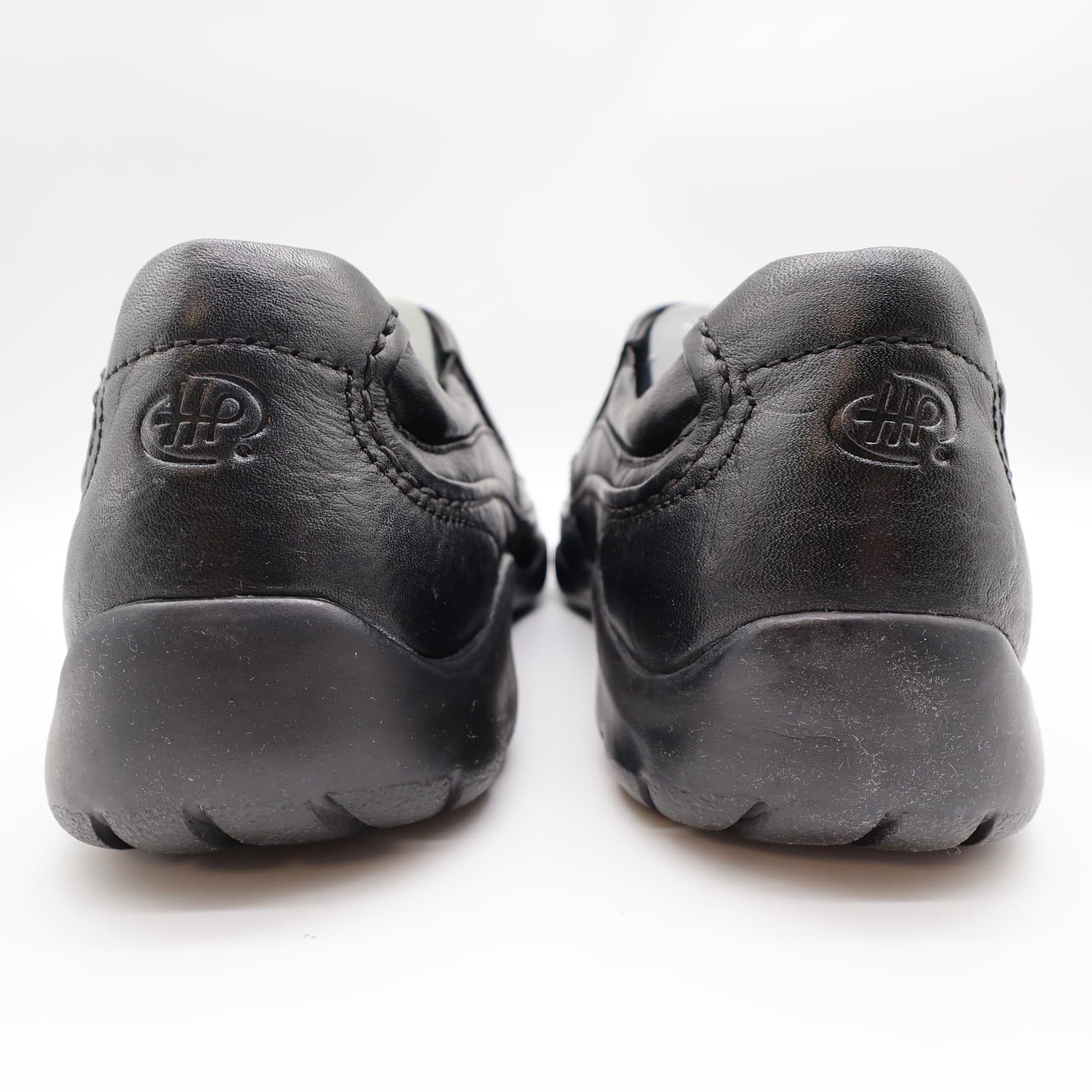 Hush Puppies Zone Slip On Shoes Mens 10 Black Leather Comfort H100050 NEW - Thumbnail 5