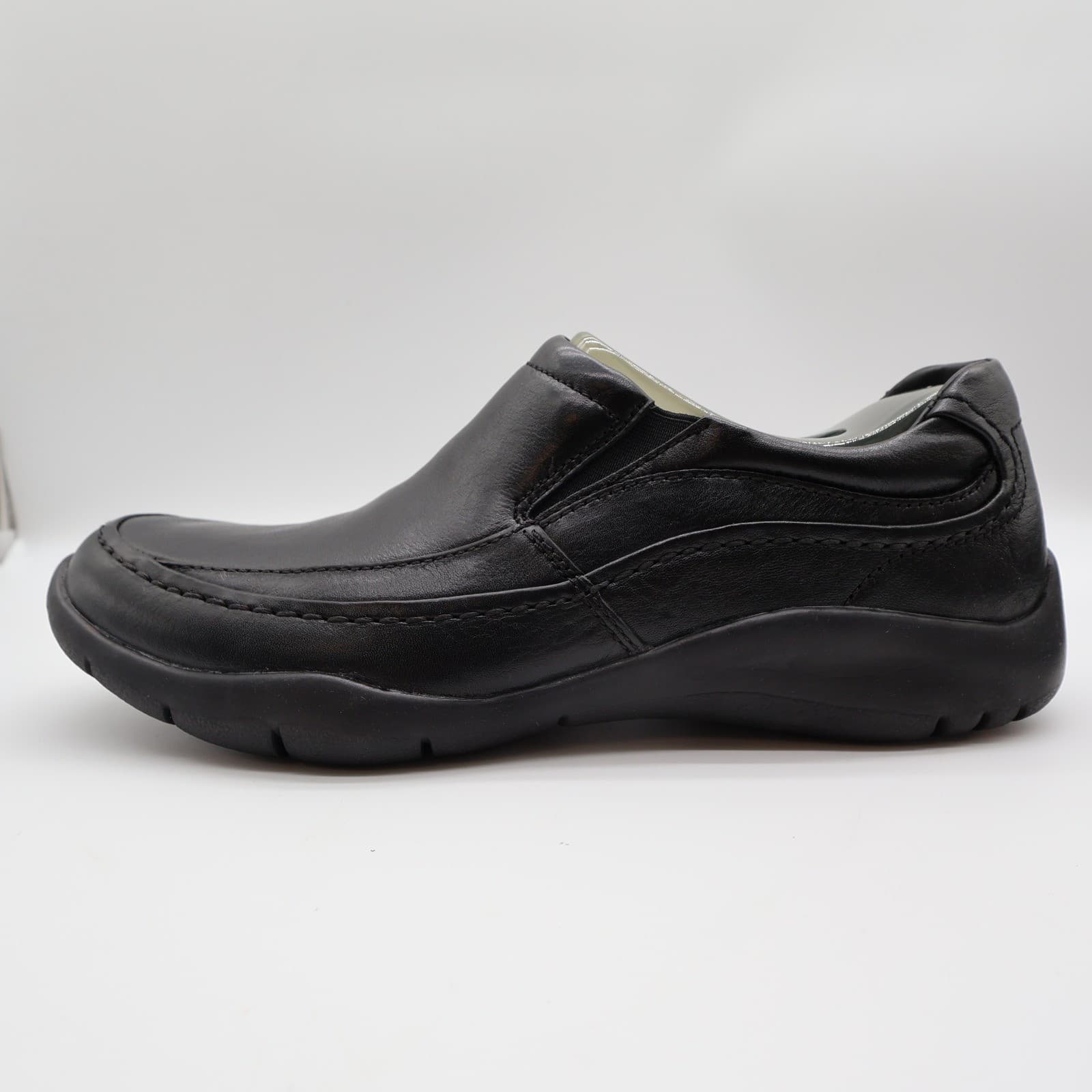 Hush Puppies Zone Slip On Shoes Mens 10 Black Leather Comfort H100050 NEW - Thumbnail 11