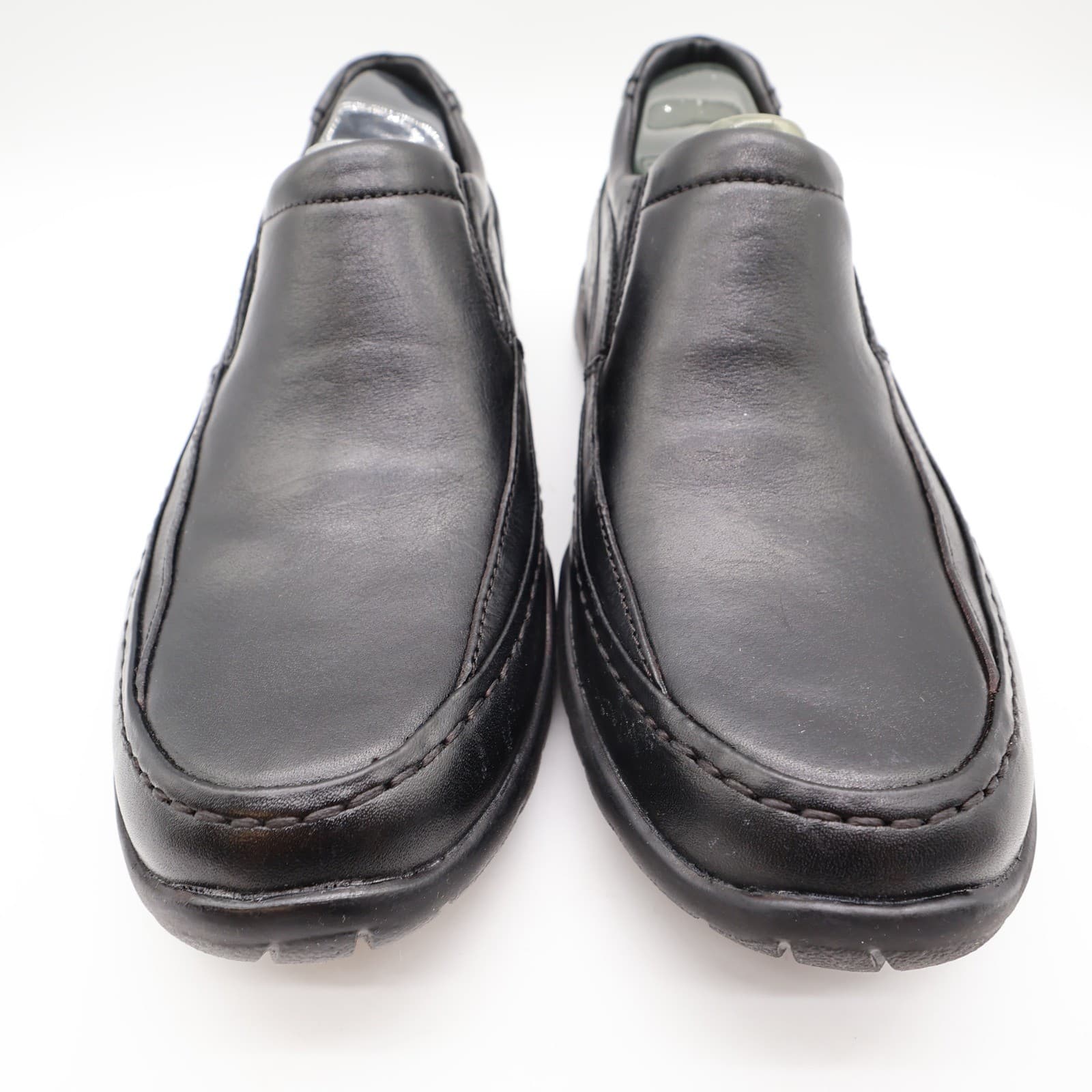 Hush Puppies Zone Slip On Shoes Mens 10 Black Leather Comfort H100050 NEW - Thumbnail 4