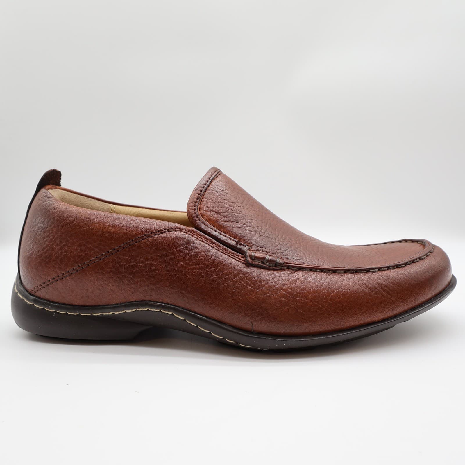 Hush Puppies GT Loafers Mens 9W Red Brown Leather Slip On Bounce H12466 - Thumbnail 10