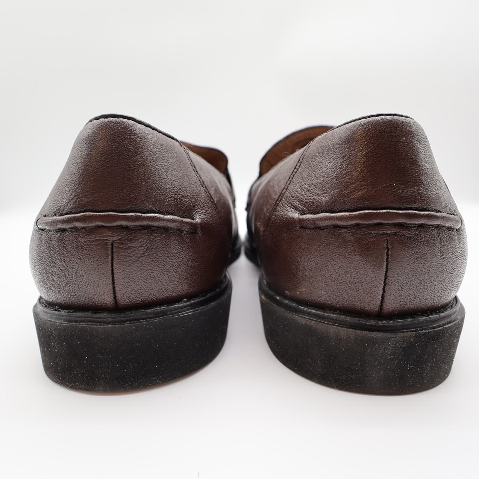 Hush Puppies Legend Loafers Mens 12 EW Brown Leather Slip On Comfort NIB - Thumbnail 5