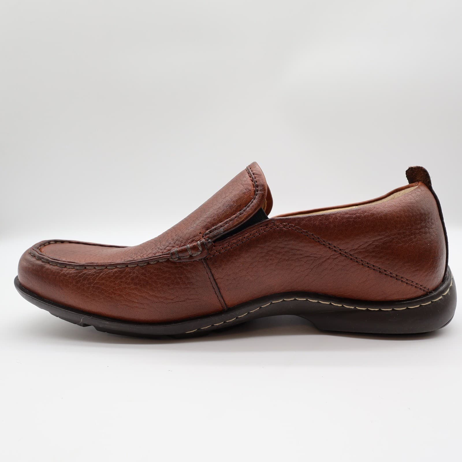 Hush Puppies GT Loafers Mens 9W Red Brown Leather Slip On Bounce H12466 - Thumbnail 11