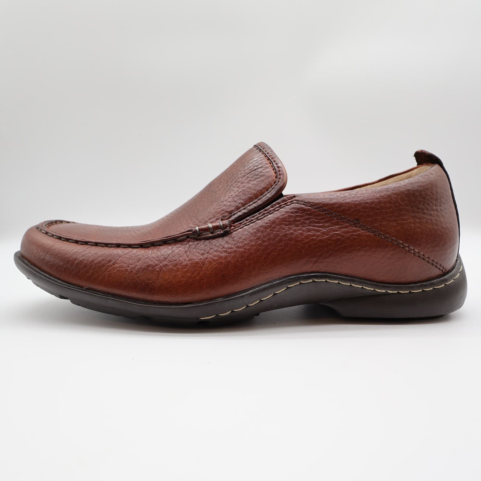 Hush Puppies GT Loafers Mens 9W Red Brown Leather Slip On Bounce H12466 - Thumbnail 13
