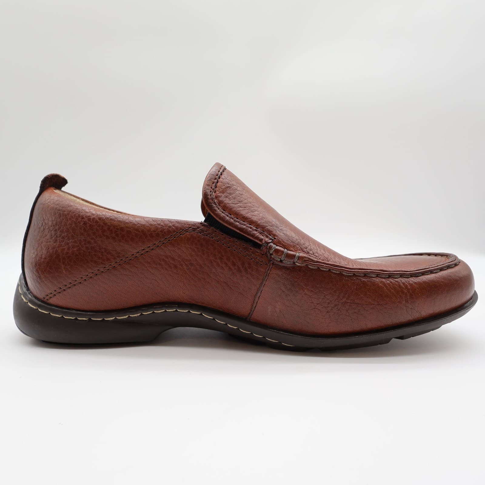 Hush Puppies GT Loafers Mens 9W Red Brown Leather Slip On Bounce H12466 - Thumbnail 12