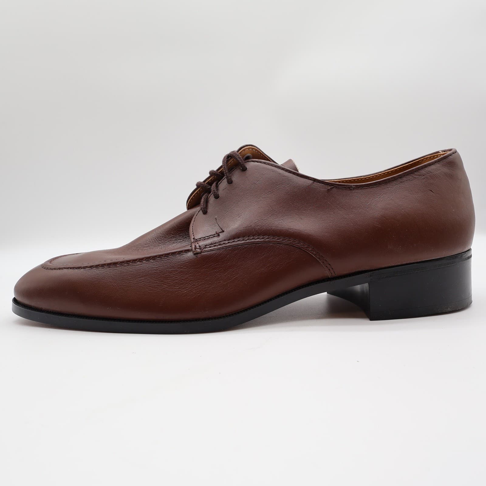 James Pepper Vintage 80s Derby Dress Shoes Mens 12 Brown Leather NOS - Thumbnail 12