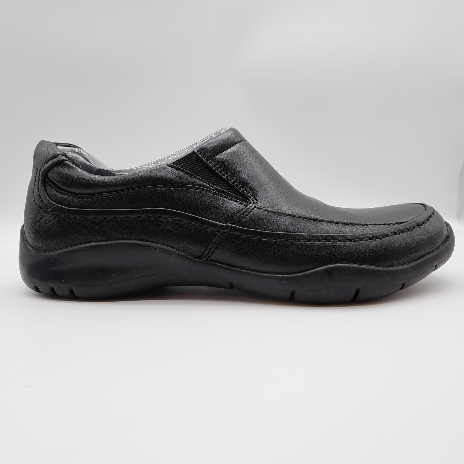 Hush Puppies Zone Slip On Shoes Mens 10 Black Leather Comfort H100050 NEW - Thumbnail 12