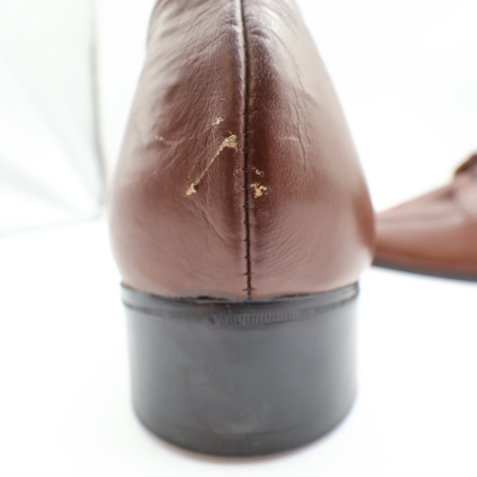 James Pepper Vintage 80s Derby Dress Shoes Mens 12 Brown Leather NOS - Thumbnail 13