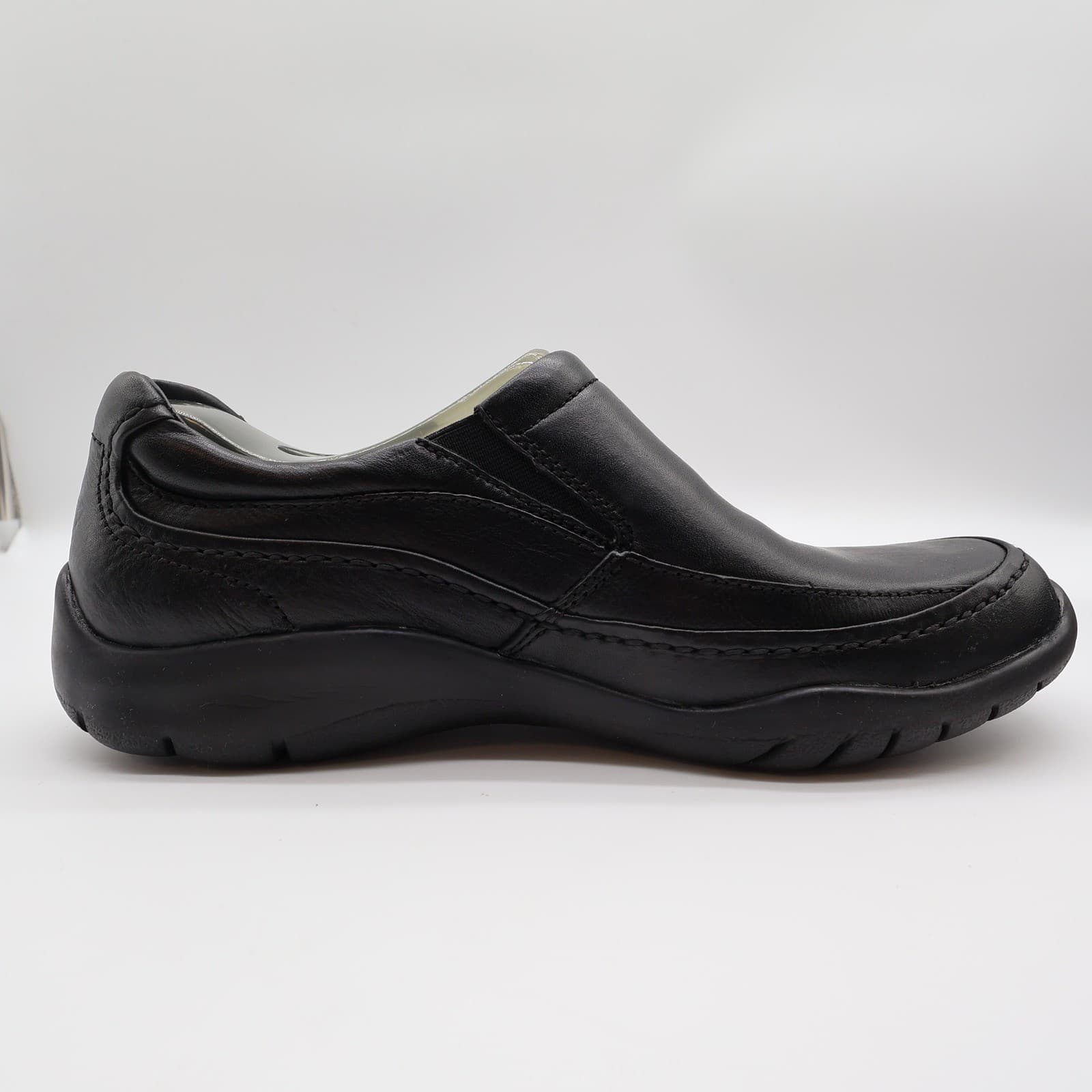 Hush Puppies Zone Slip On Shoes Mens 10 Black Leather Comfort H100050 NEW - Thumbnail 10