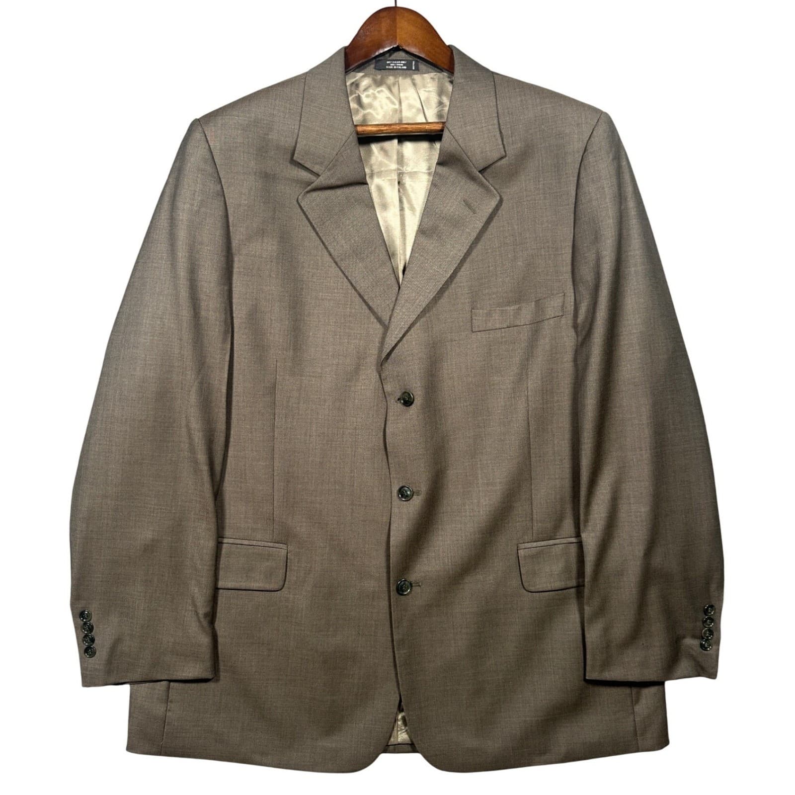 John Weitz Signature Collection Blazer Mens Brown 100% Wool 3-Button Sport Coat