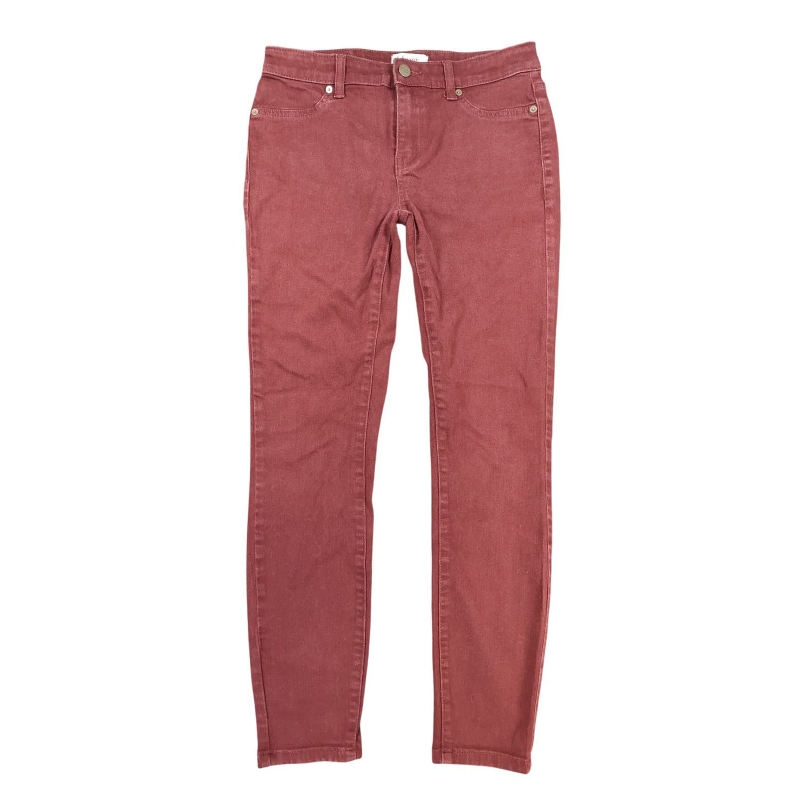 Lakeview Denim Skinny Jeans Womens 27 Burgundy Red Cotton Blend Stretch Slim