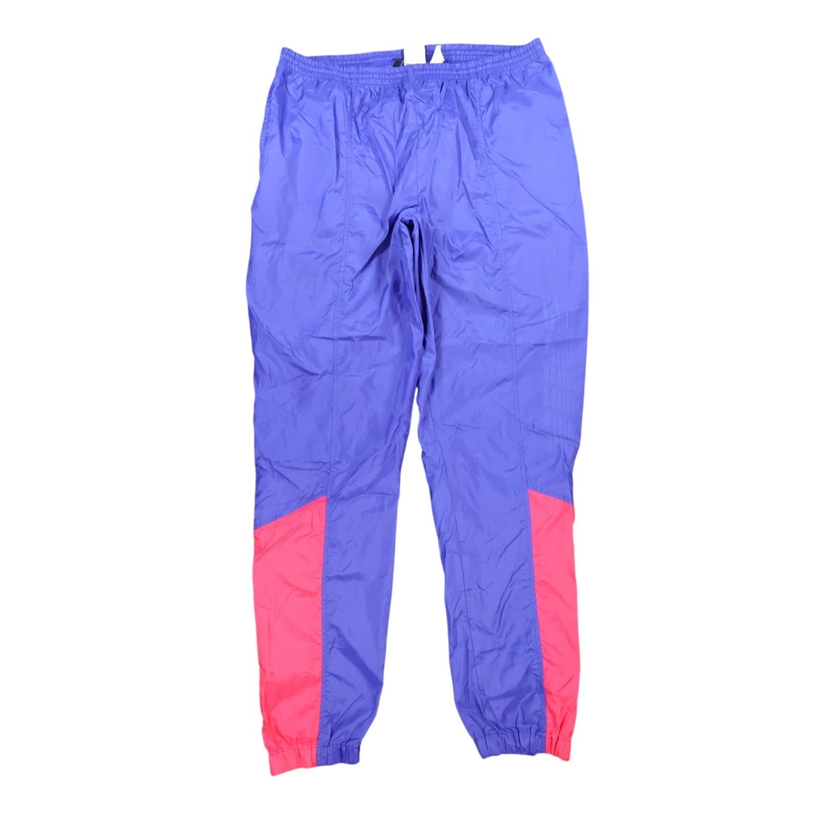 Nike Track Pants Mens Large Purple Nylon Vintage 90s Colorblock Windbreaker
