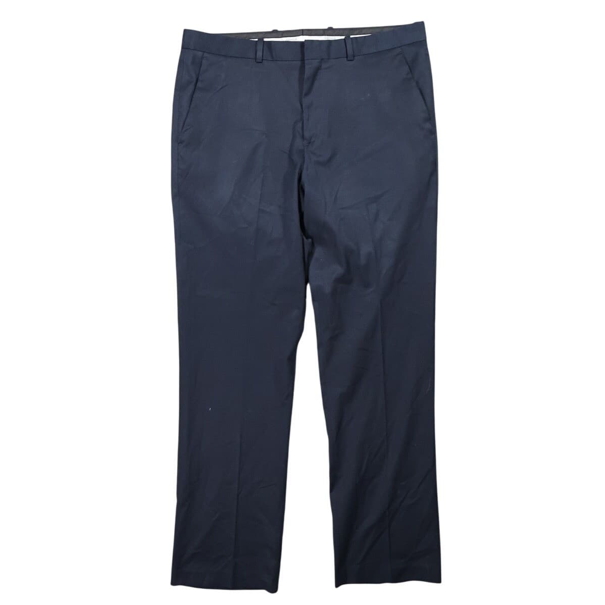 Perry Ellis Portfolio Dress Pants Mens 34x30 Navy Blue Excellent Slim Fit