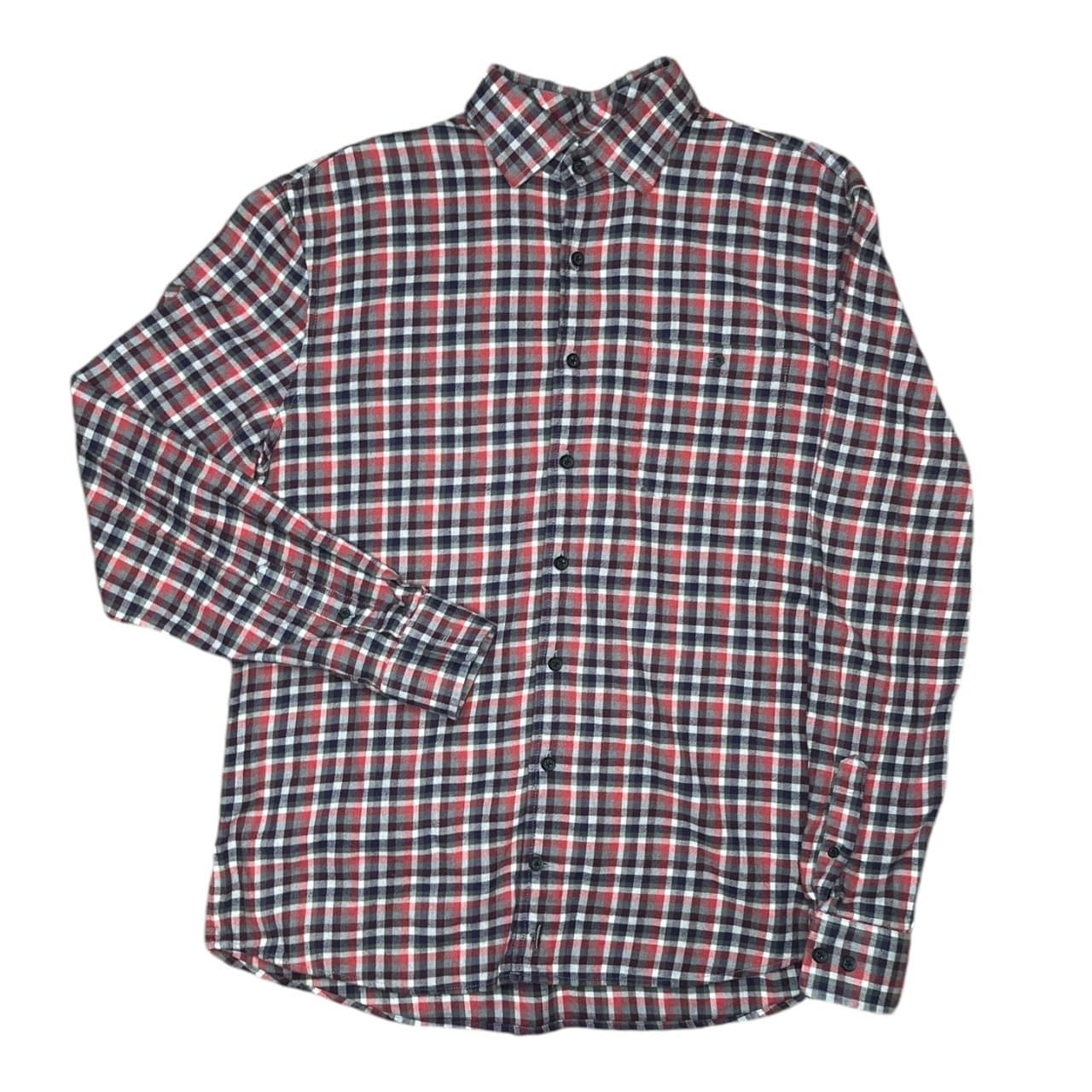 Johnnie-O Hangin' Out Men's M Red Blue Plaid Button-Down Shirt