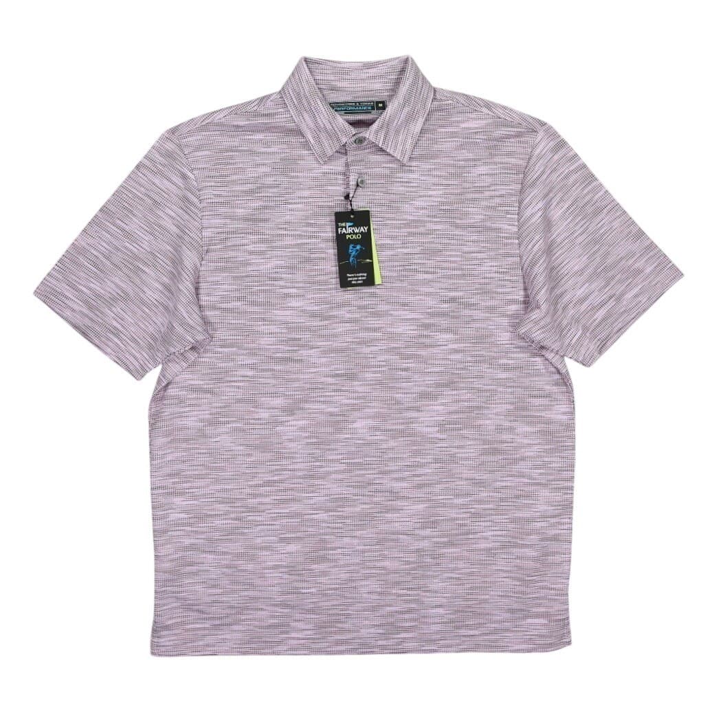 Roundtree & Yorke Performance Polo Mens Medium Purple NWT Fairway Polo