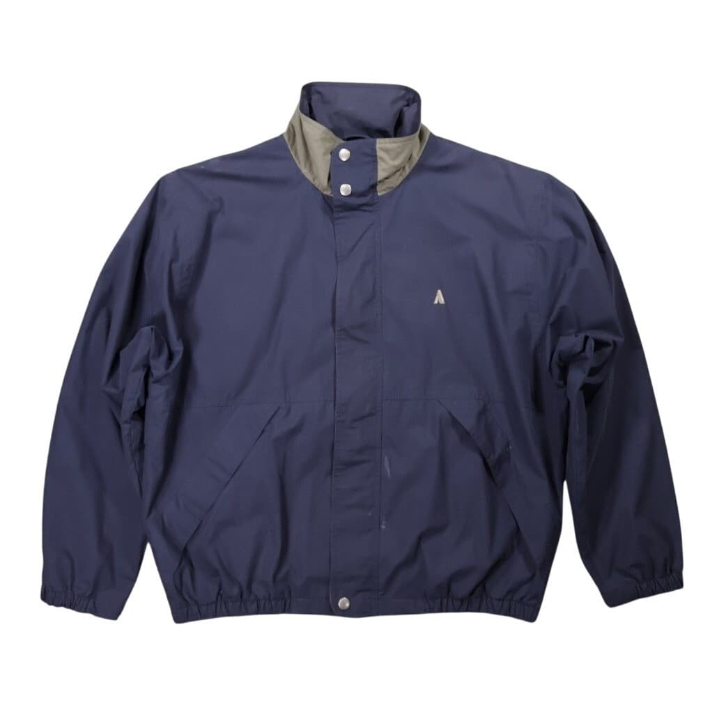 Page & Tuttle Windbreaker Jacket Mens XL Navy Blue Excellent Vintage Golf