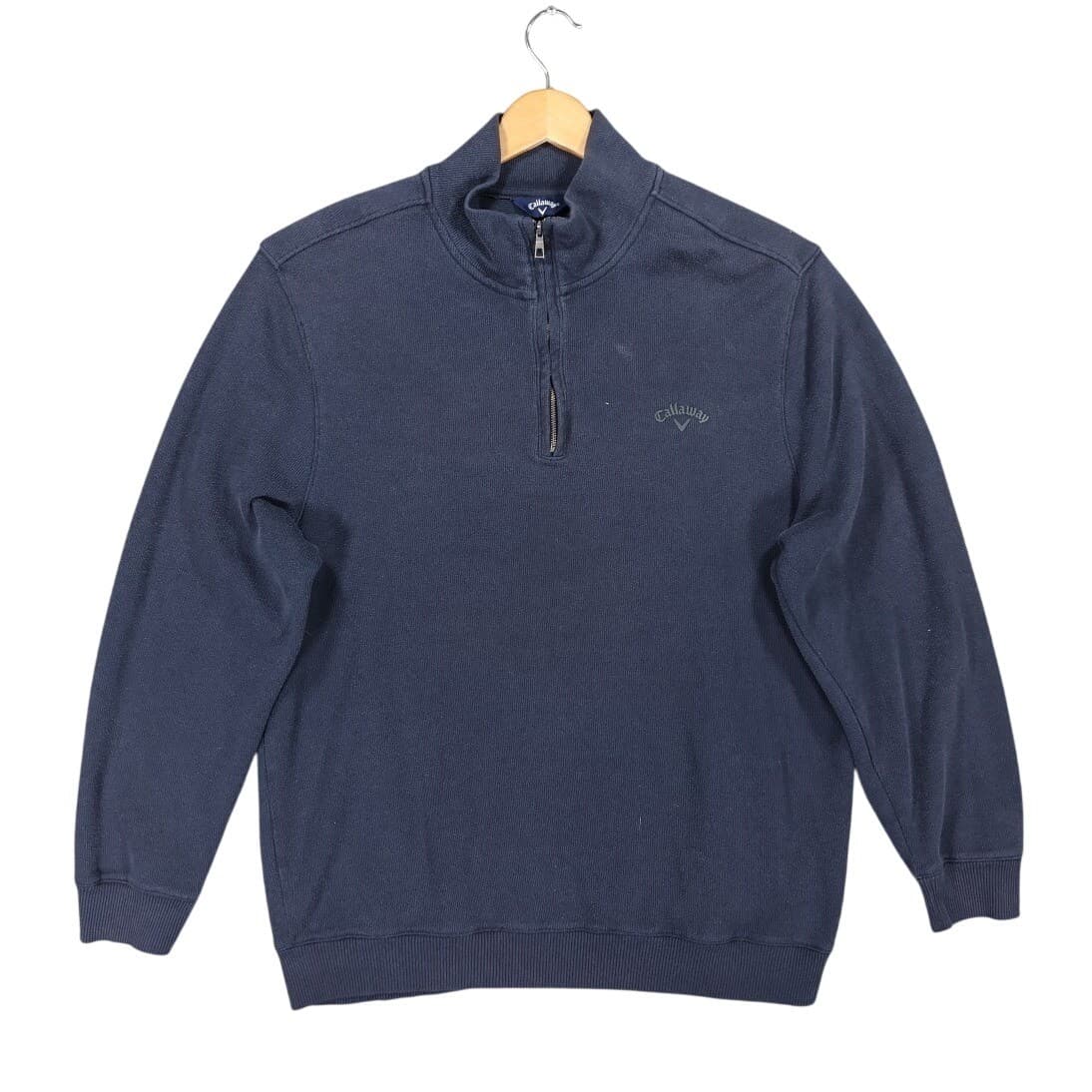 Callaway Quarter Zip Pullover Mens XL Blue Excellent Vintage Golf Sweater