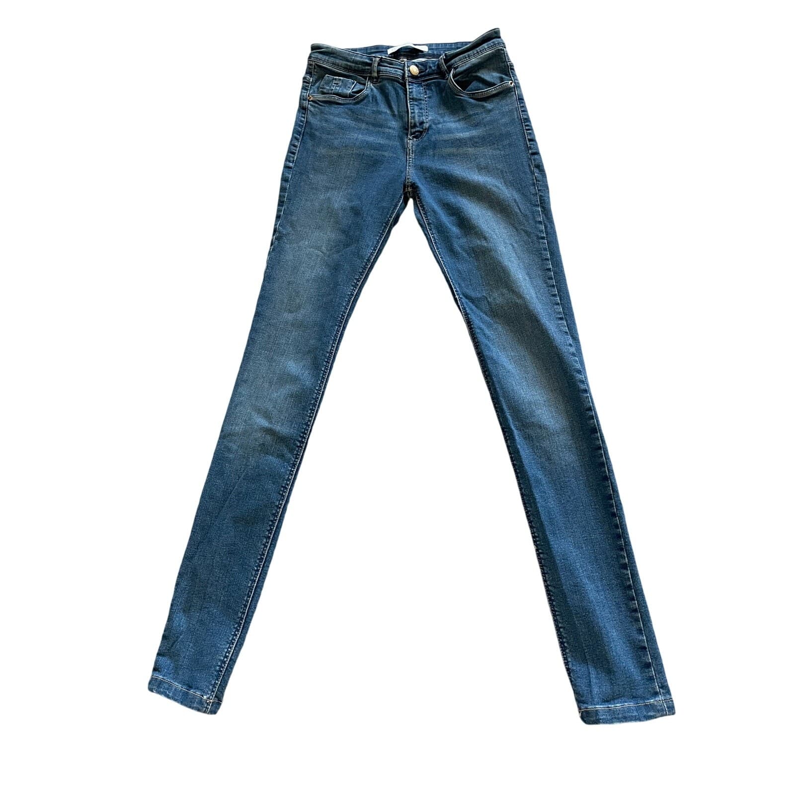 ZARA Trafaluc Skinny Jeans Women's Blue Denim Stretch EUR 32