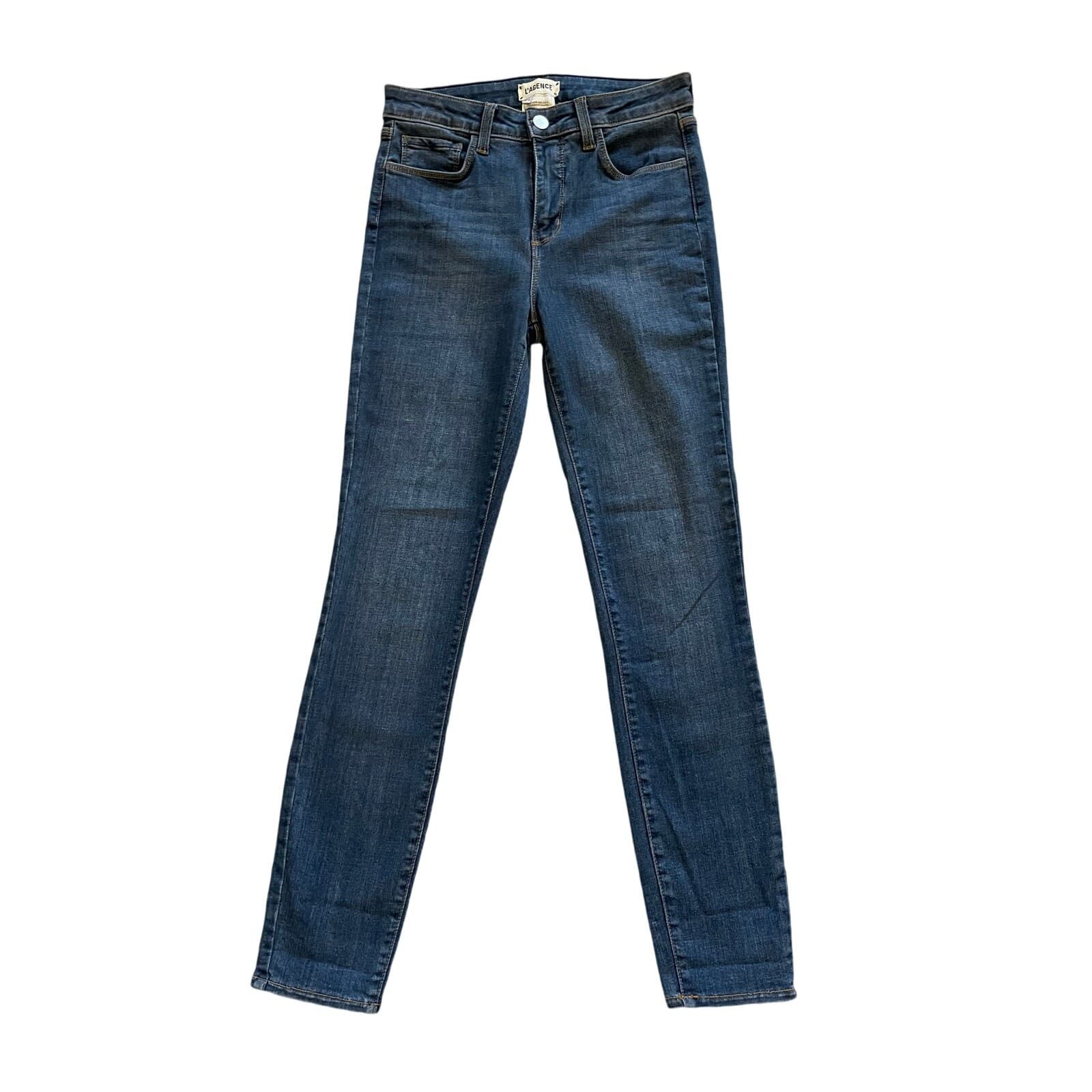L’AGENCE Women’s Skinny Jeans Blue Denim High Rise Size 25