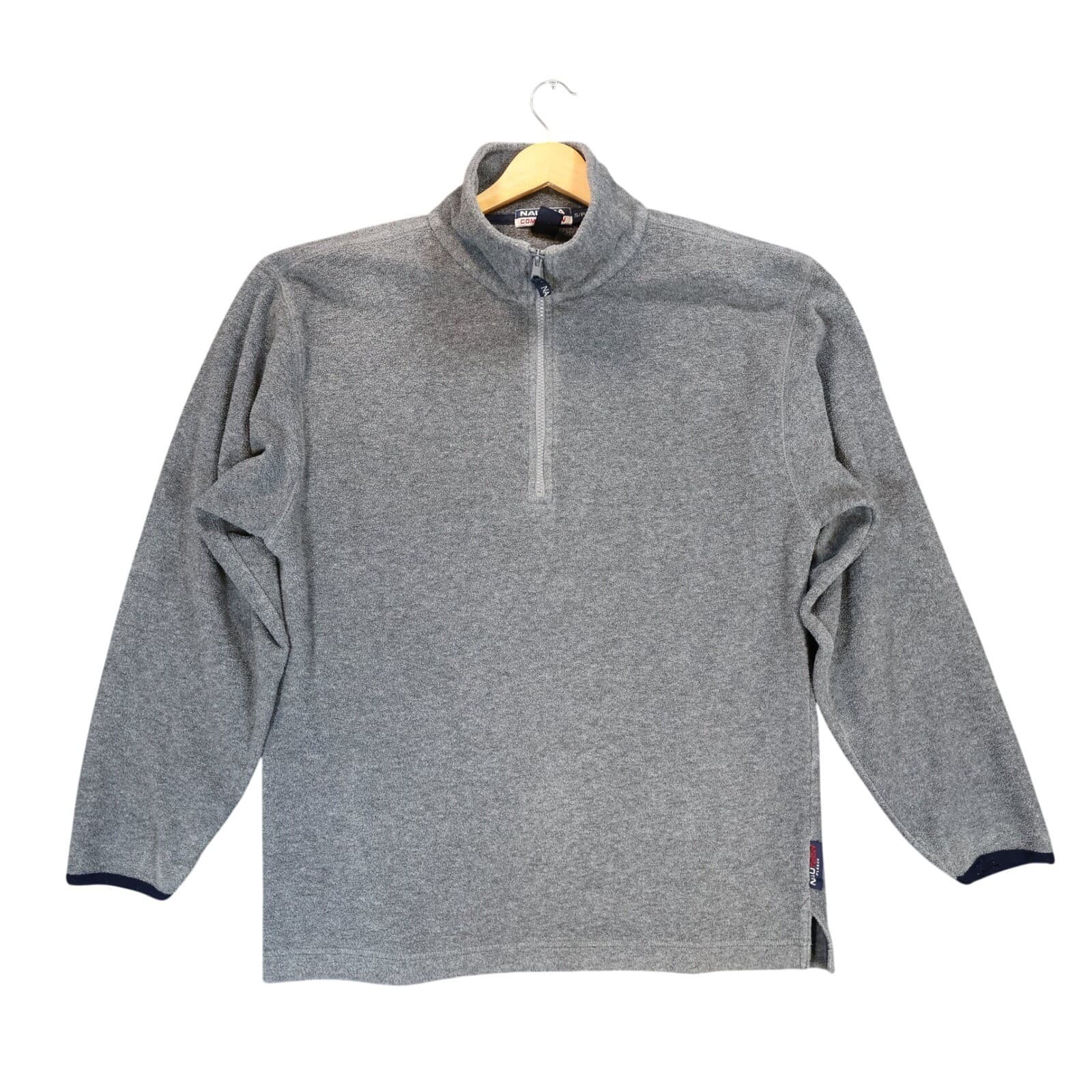 Nautica Competition Fleece Pullover Mens Small Excellent Vintage Quarter Zip